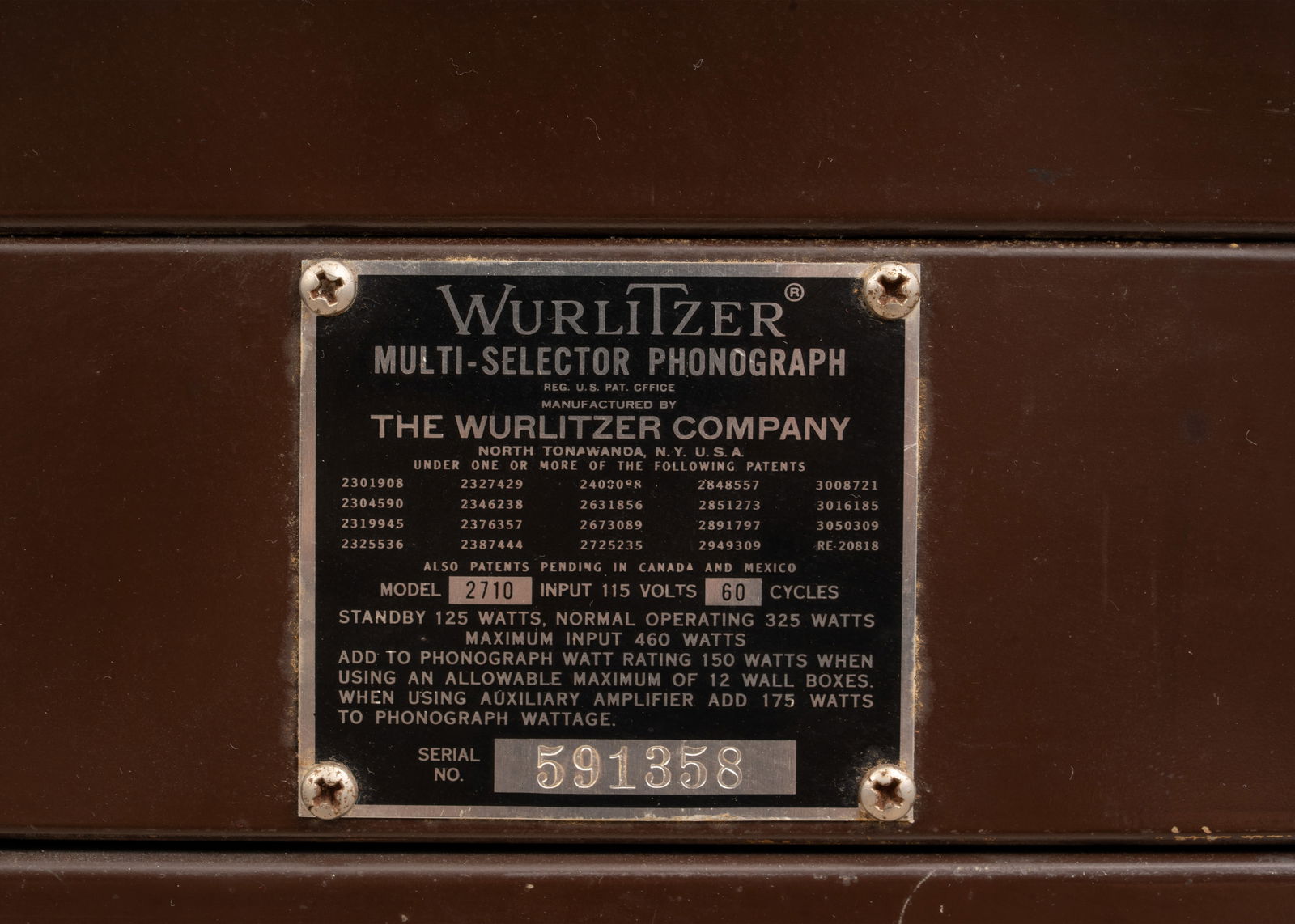 Wurlitzer Model 2710 Stereo Jukebox, c. 1963 - 7