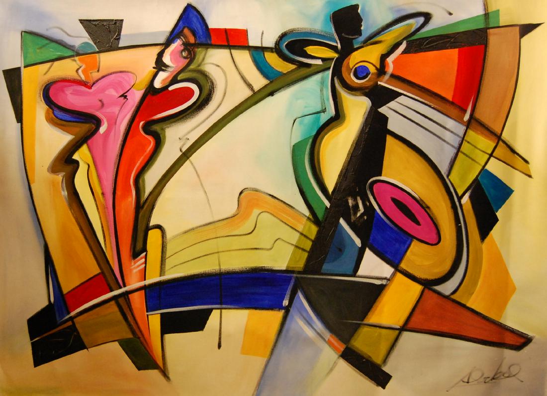 Zen Z Pop: ARTIST: Alfred Gockel TITLE: Zen Z Pop MEDIUM: Acrylic on canvas SIGNATURE: Signed in paint, lower right IMAGE SIZE: 47 x 63 in.