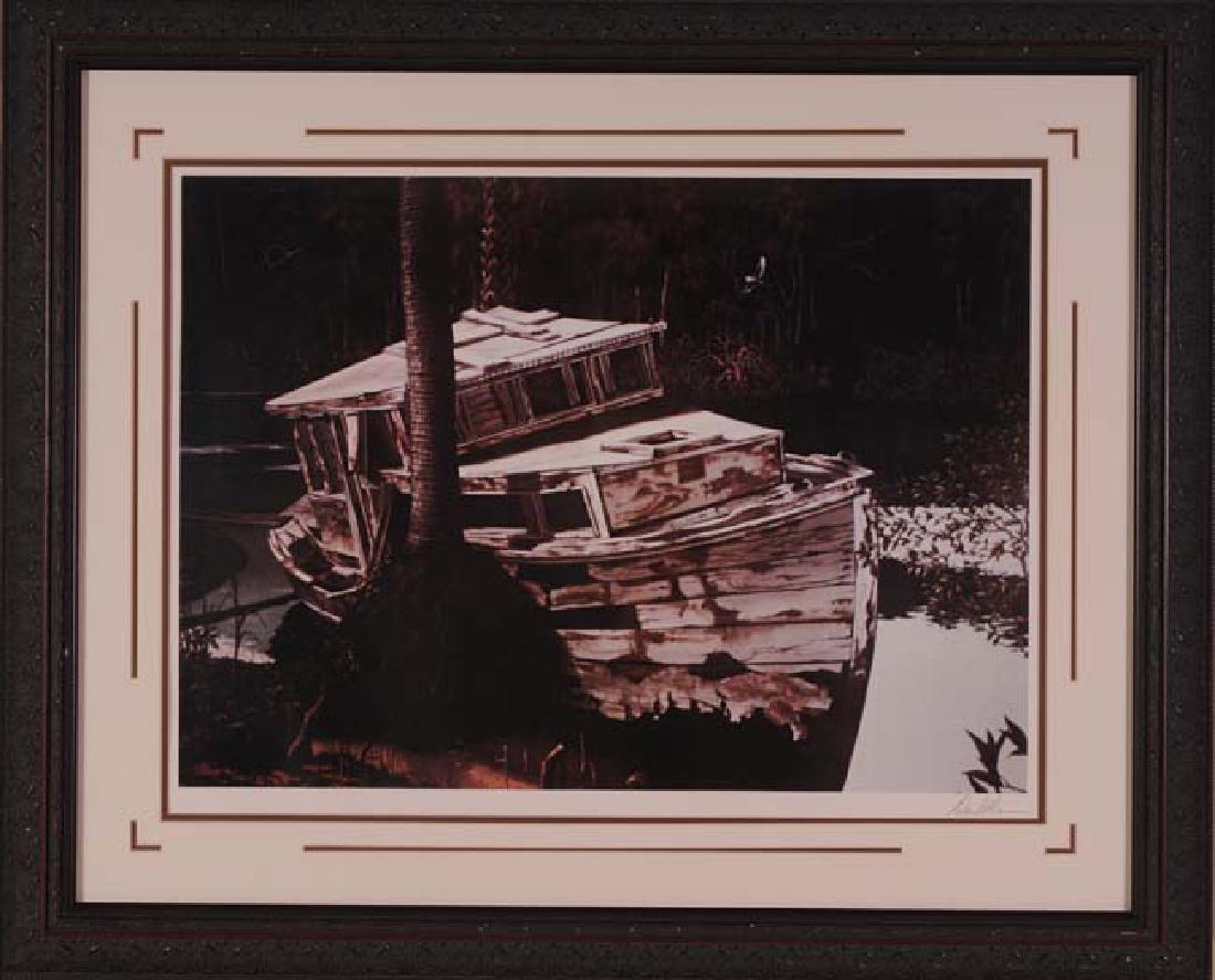 The Old Boat: Artist Name: David Mann Medium: Lithograph on paper Signature: Signed, lower right Image Size: 20 x 25 in. Edition: N/A