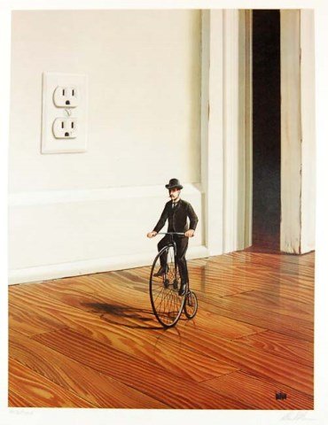 David Mann Original Lithograph - Boneshaker: Original lithograph, signed by artist in pencil, edition of 1000, 25 x 19 in. Certificate of Authenticity included. Unframed. If you are interested in custom framing, please contact 888-320-7803 for d