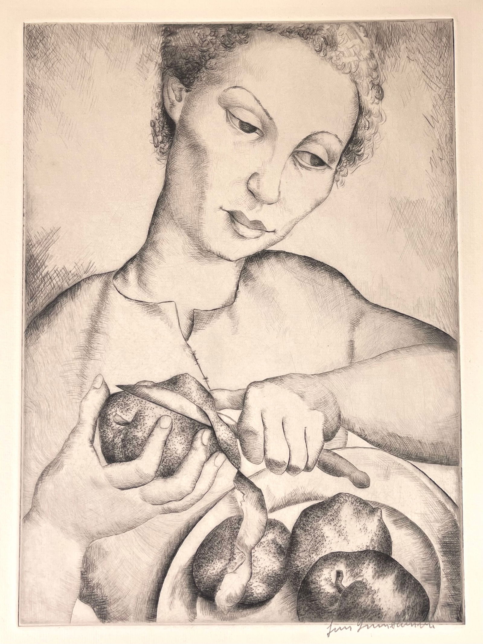 Luis Quintanilla (Spanish, 1893-1978), Paulette Limited Edition, Signed Etching (1 of 5)