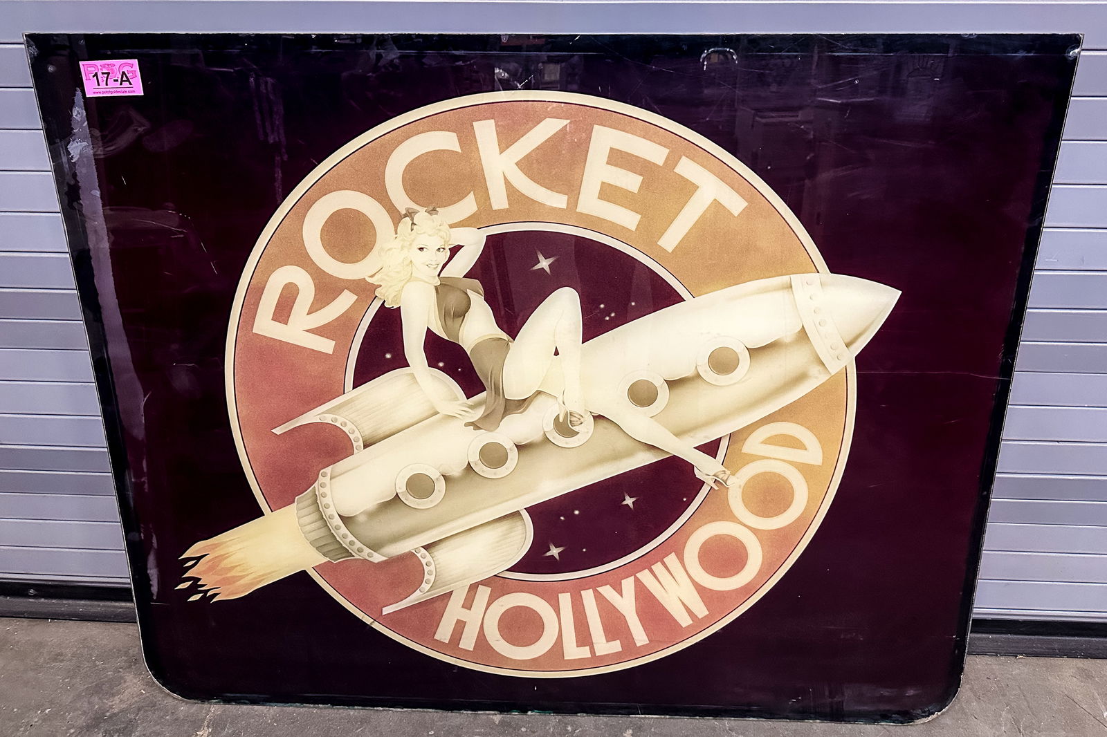 Vintage Rocket Hollywood Plexiglass Sign 60" Wide (1 of 4)