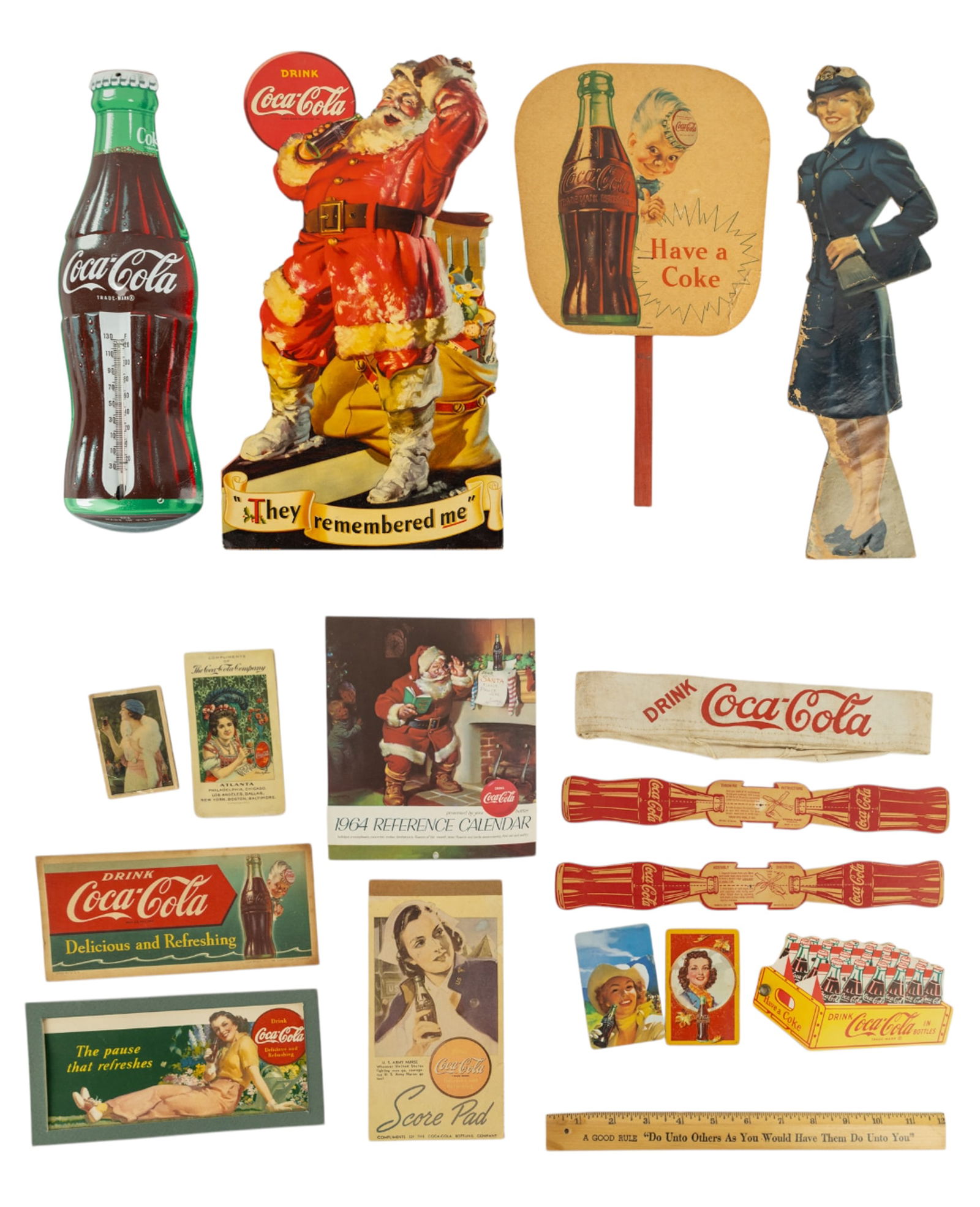 Lot Vintage Coca Cola Advertising Items (1 of 4)