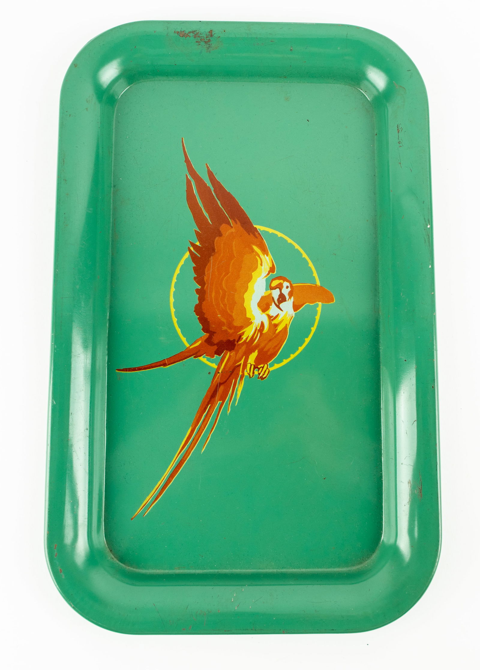 Vintage Hires Root Beer Tin Tray with Parrot (1 of 5)