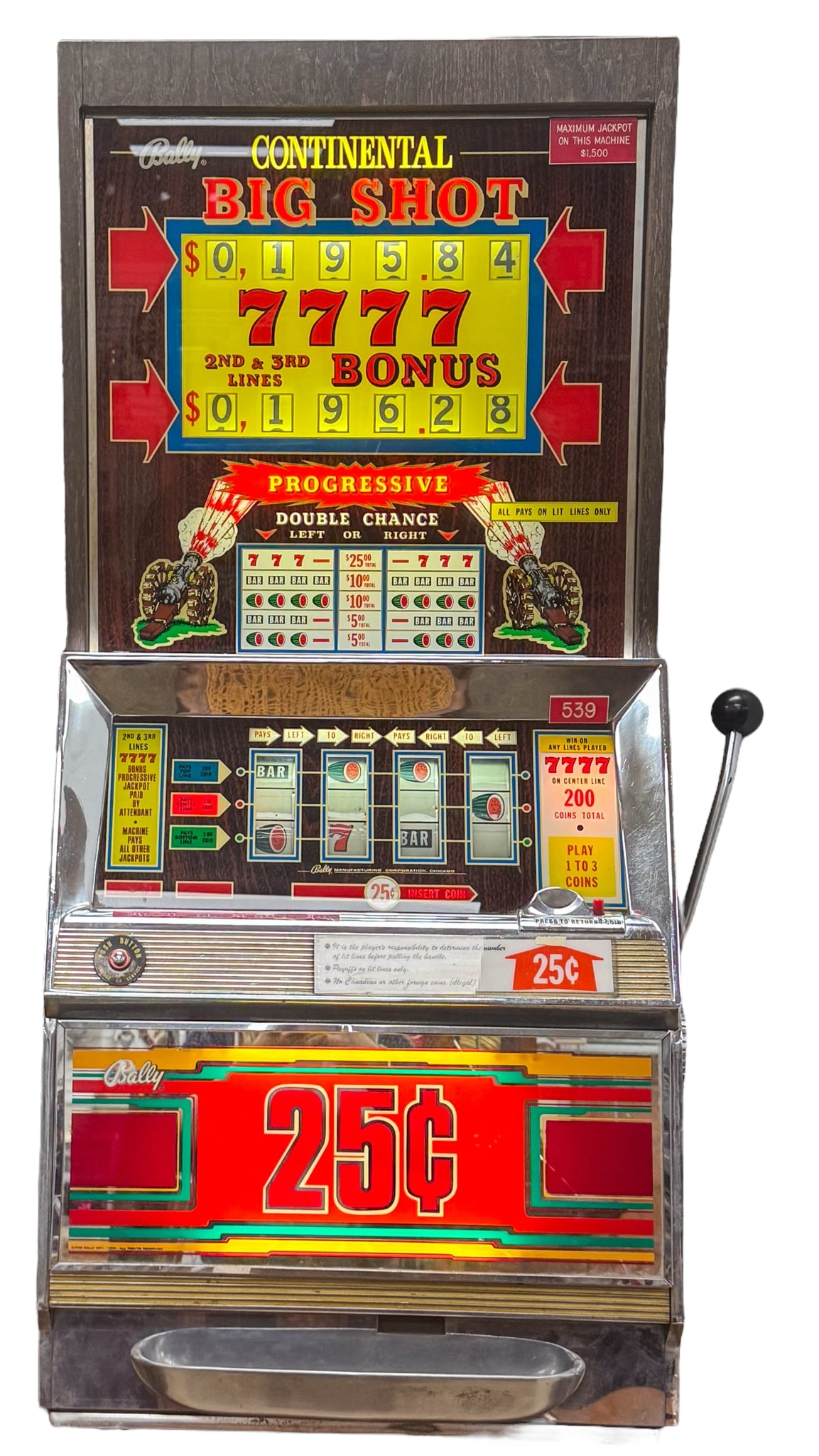 Vintage Bally Continental Big Shot 25¢ Slot Mach (1 of 6)