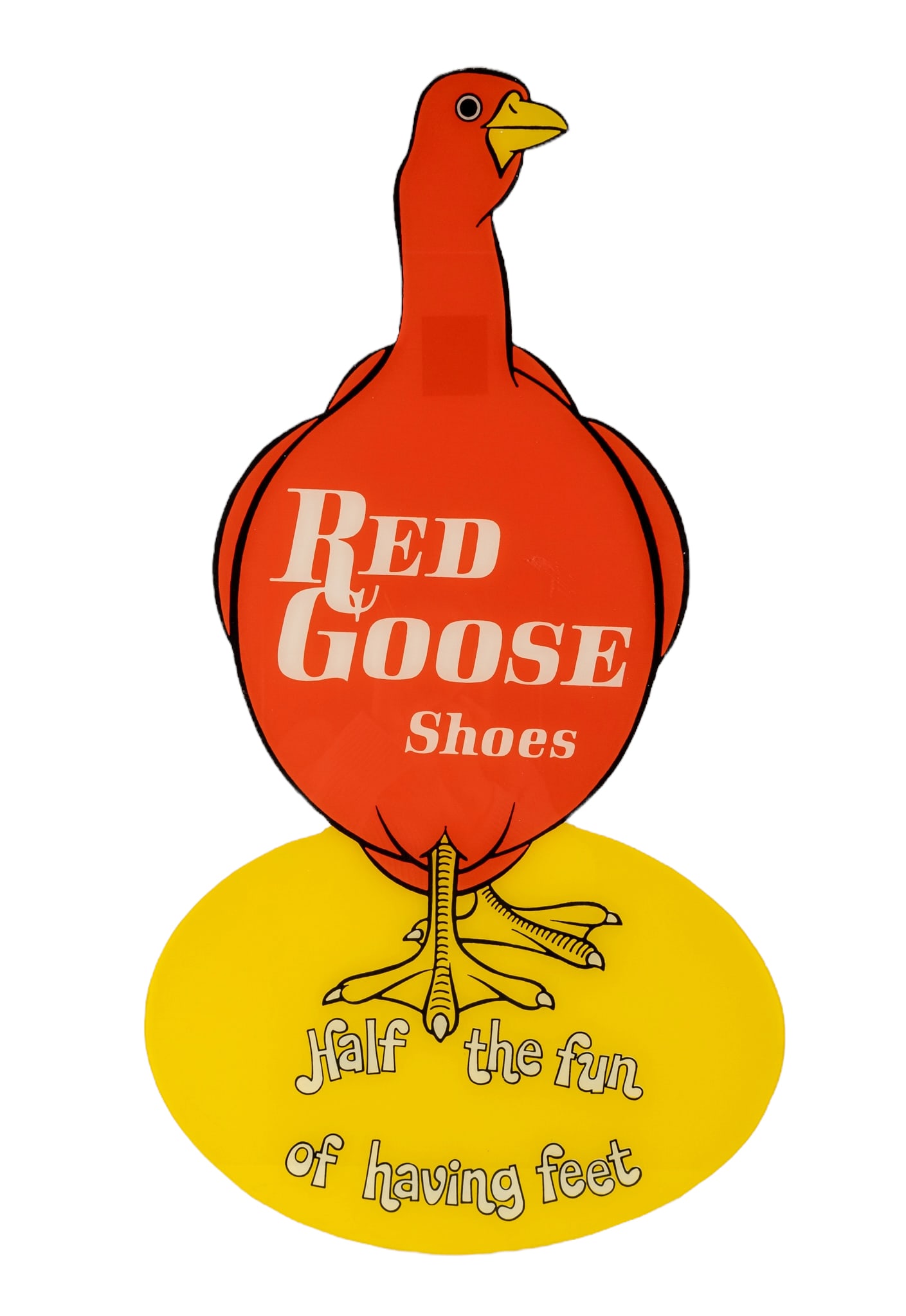 Vintage Red Goose Shoes Plexiglass Sign (1 of 3)