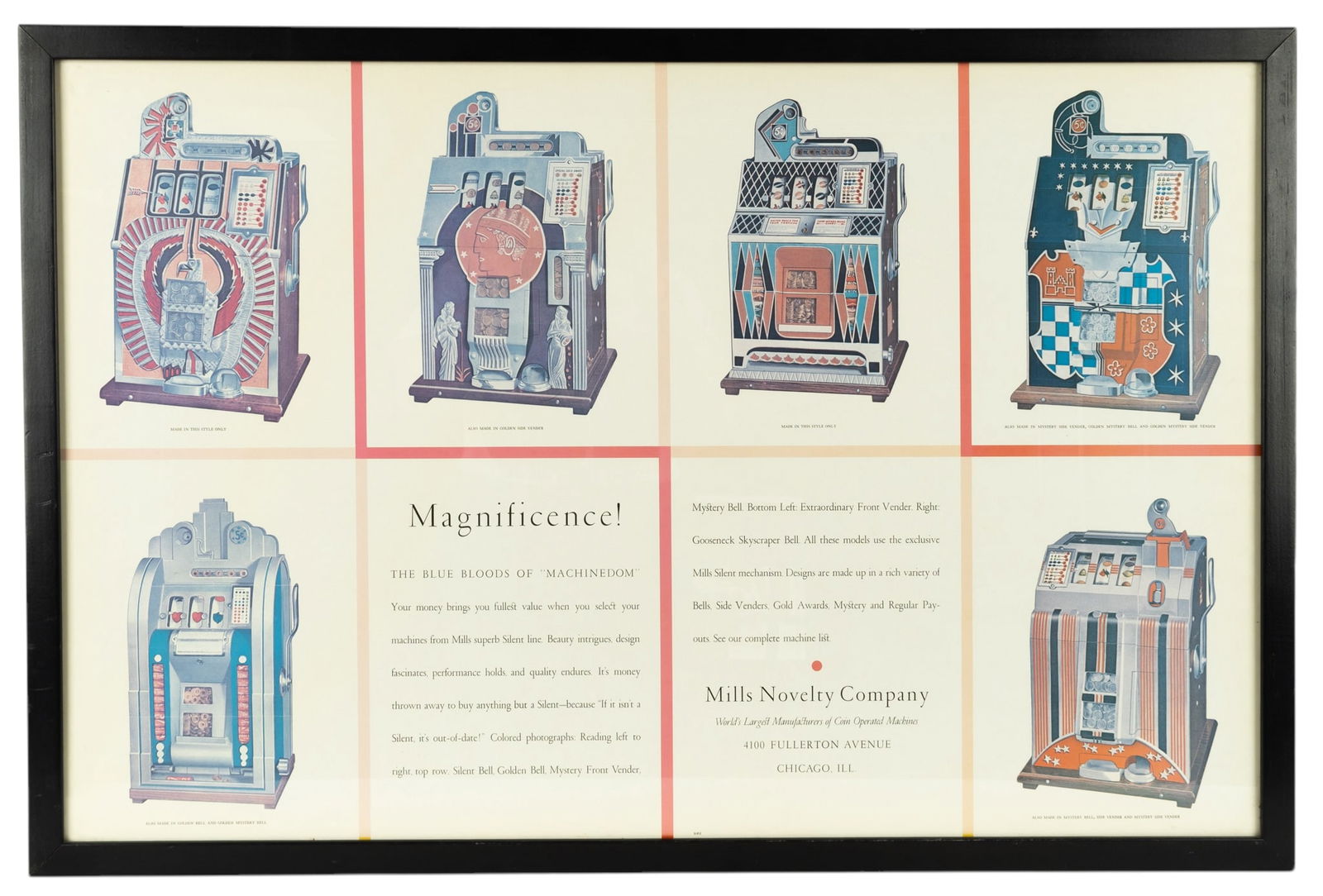 Vintage Mills Slot Machine Advertising Framed (1 of 2)