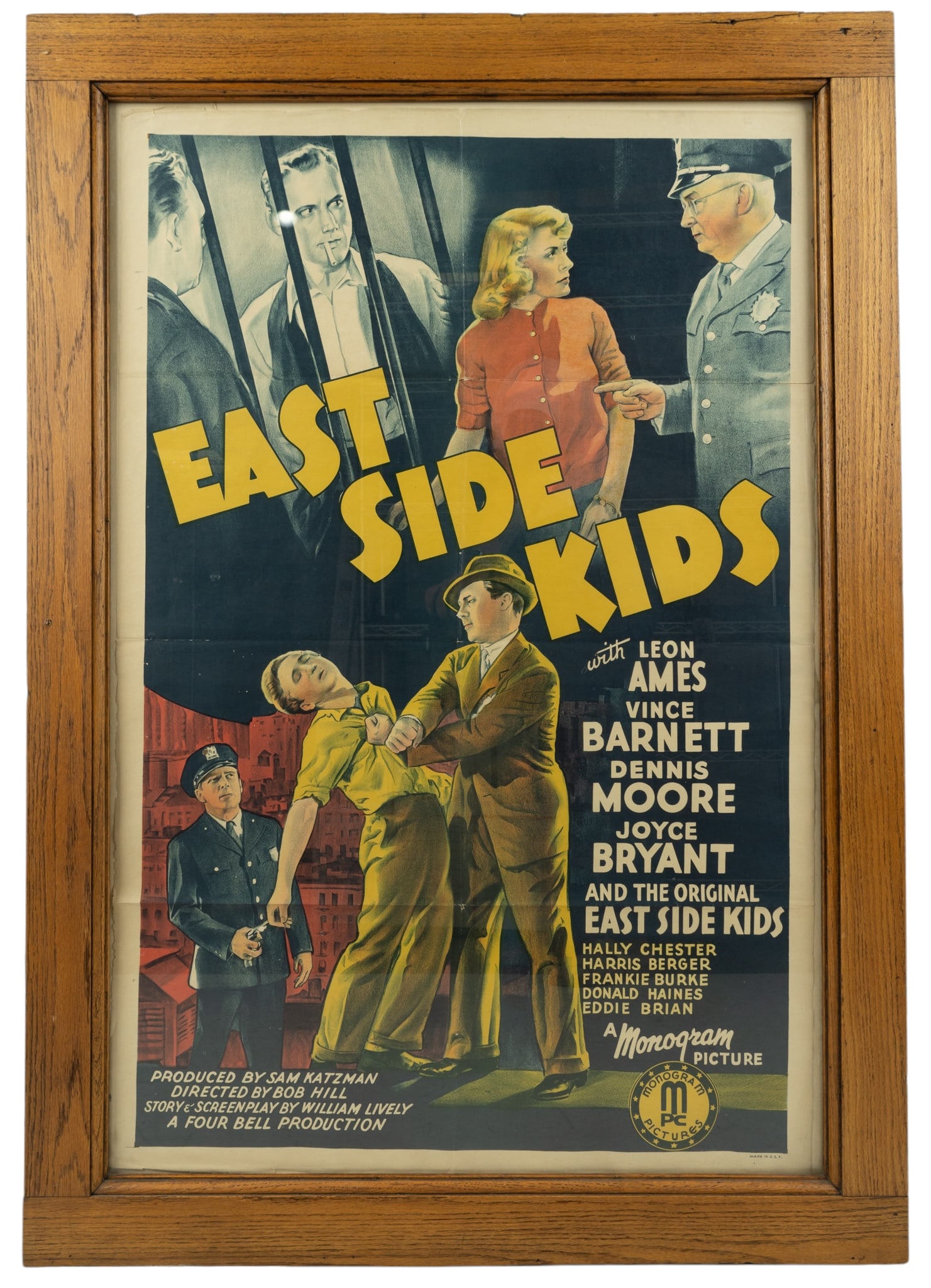 Vintage Framed “East Side Kids” Movie Poster 1940 (1 of 3)