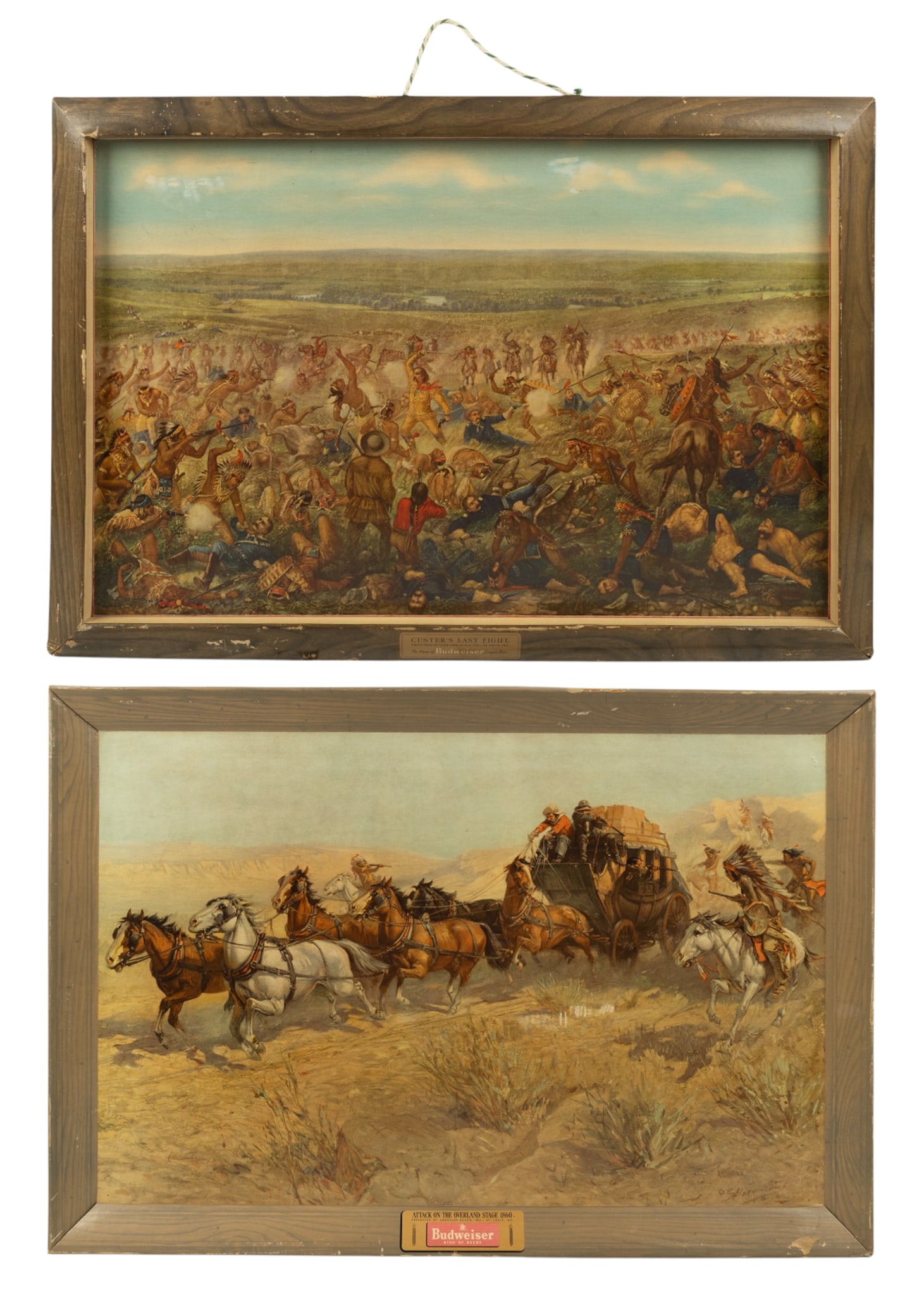 Lot of 2 Vintage 1952 Anheuser Busch Litho Posters (1 of 7)