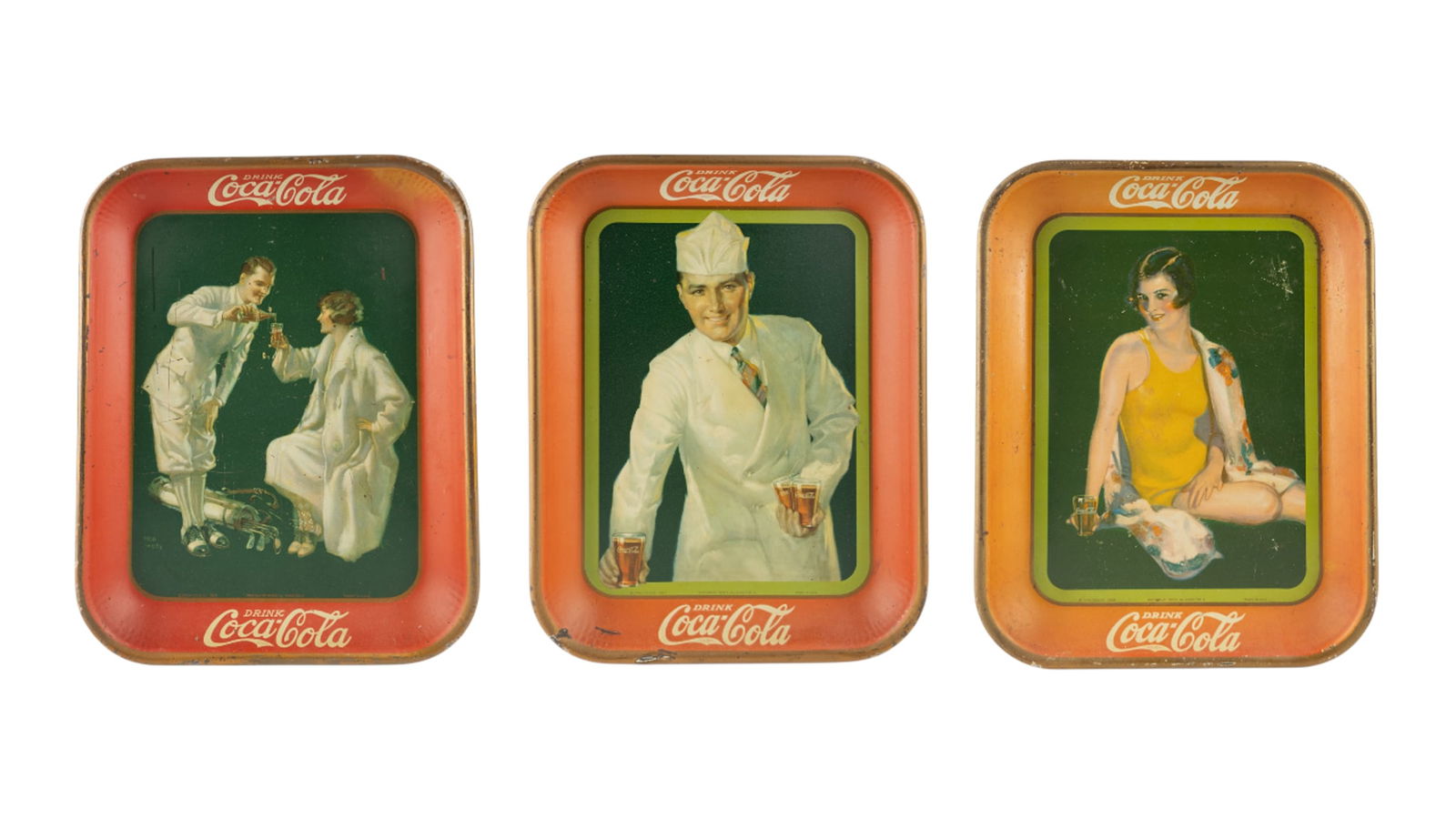 3 Coca Cola 1920s Soda Fountain Trays (1 of 8)