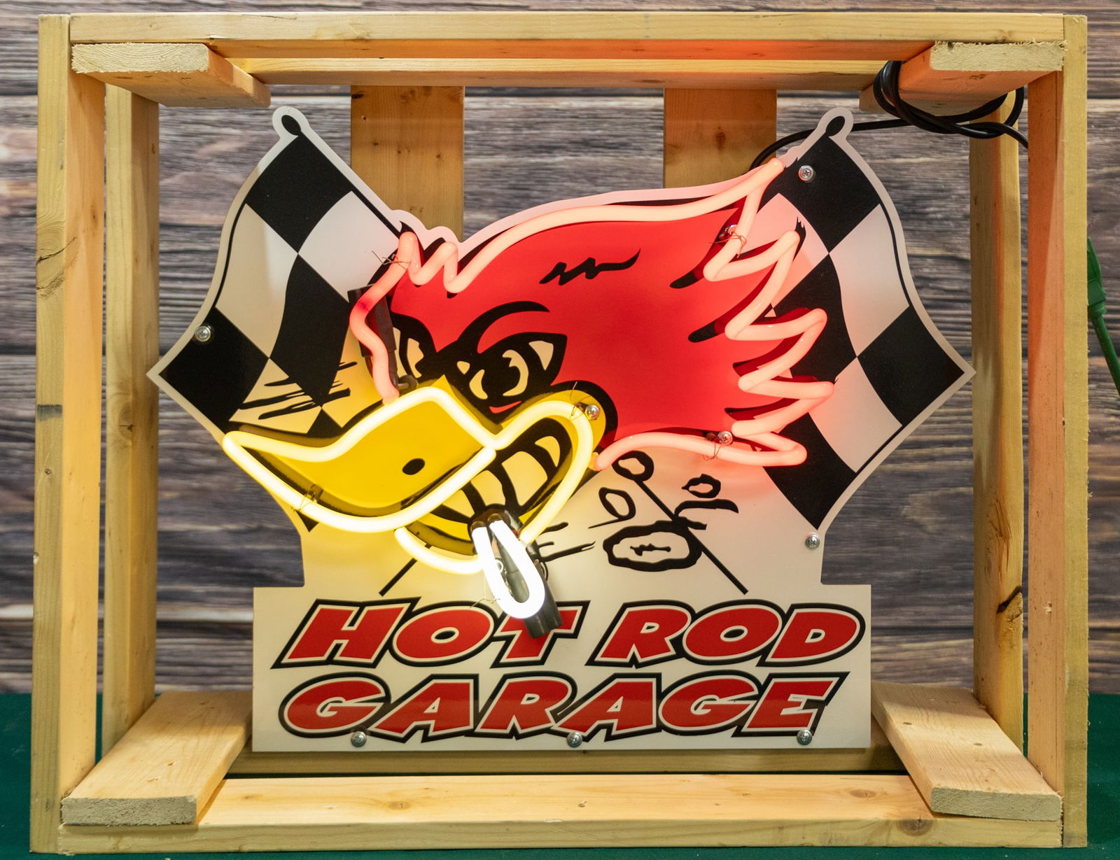 Hot Rod Garage Neon Sign In Crate (1 of 3)