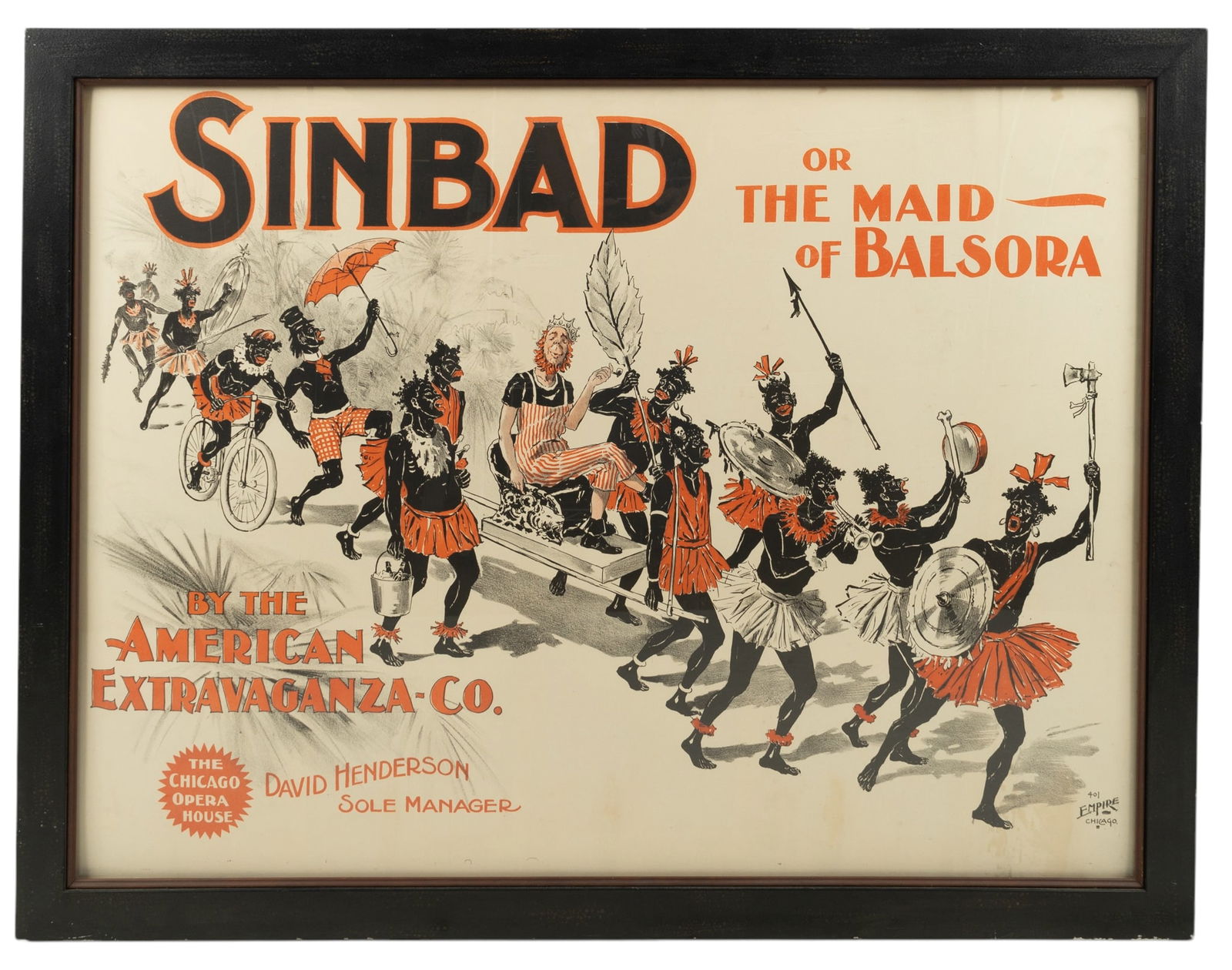 Vintage Advertising Poster Sinbad Chicago Opera (1 of 3)