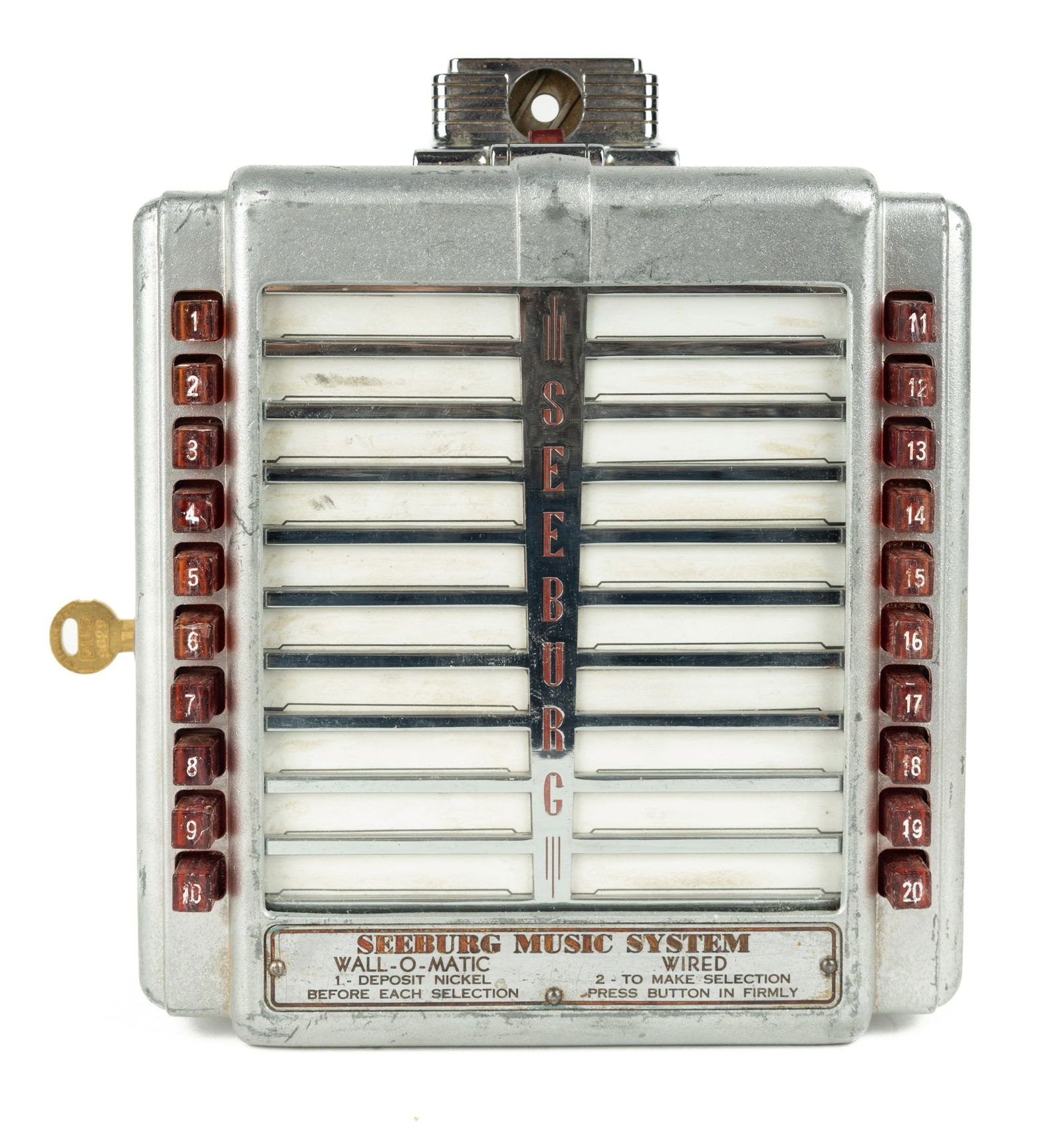 Vintage 1950s Seeburh Wall O Matic Jukebox / Diner Table
