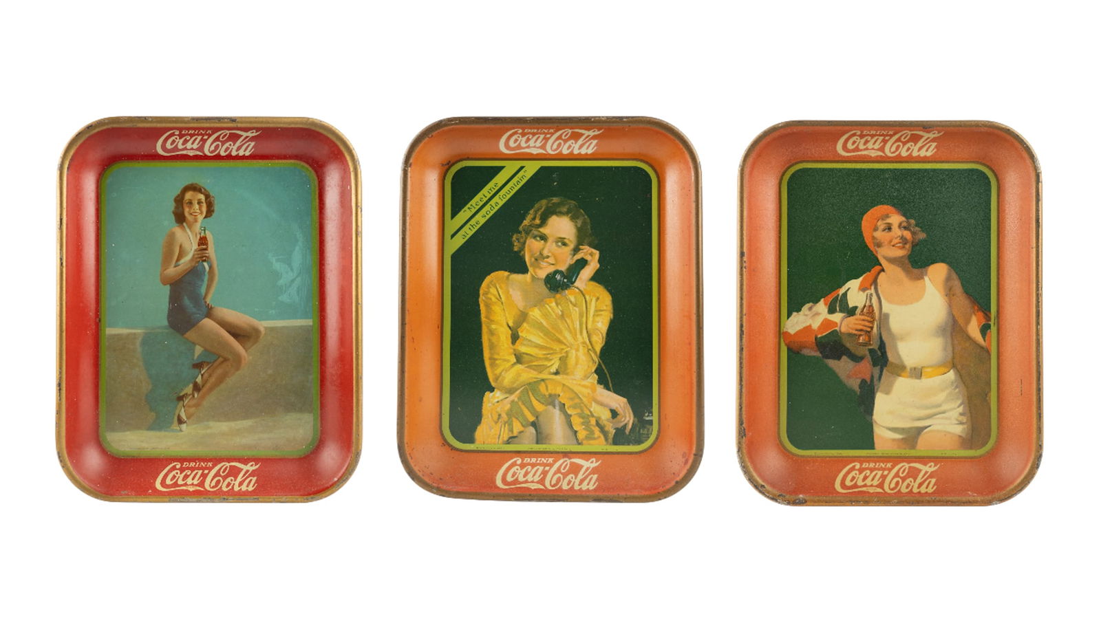 3 Coca Cola 1930s Soda Fountain Trays (1 of 8)