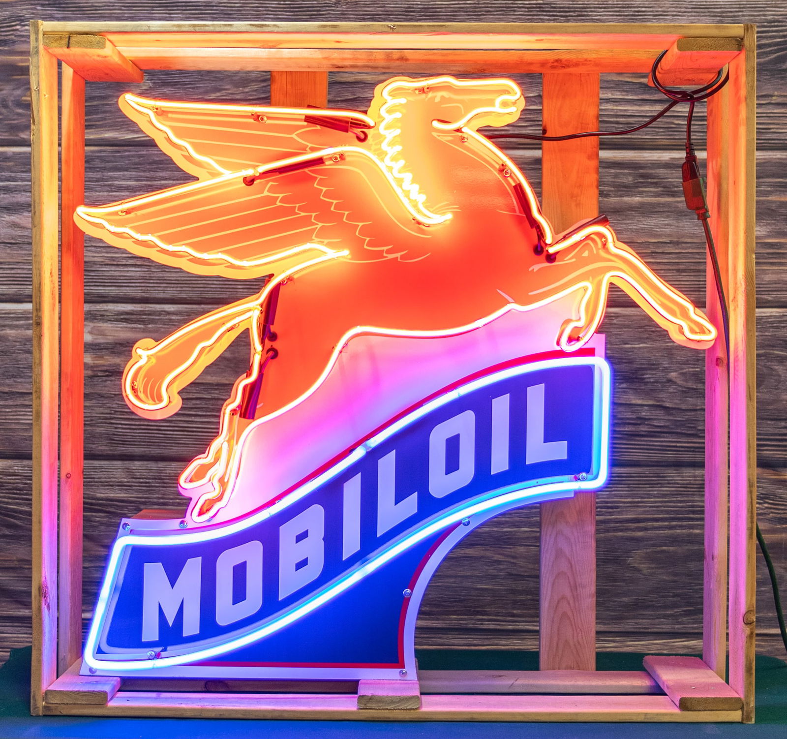 Mobil Oil Neon Sign In Crate (1 of 2)