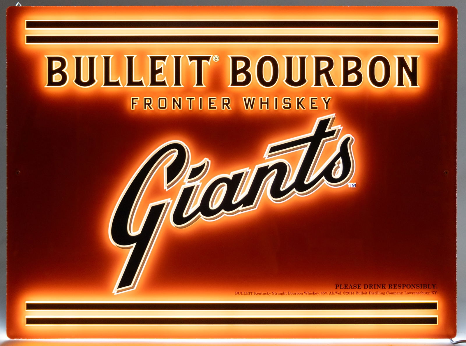 Bulleit Bourbon Giants LED Bar Light Sign (1 of 3)