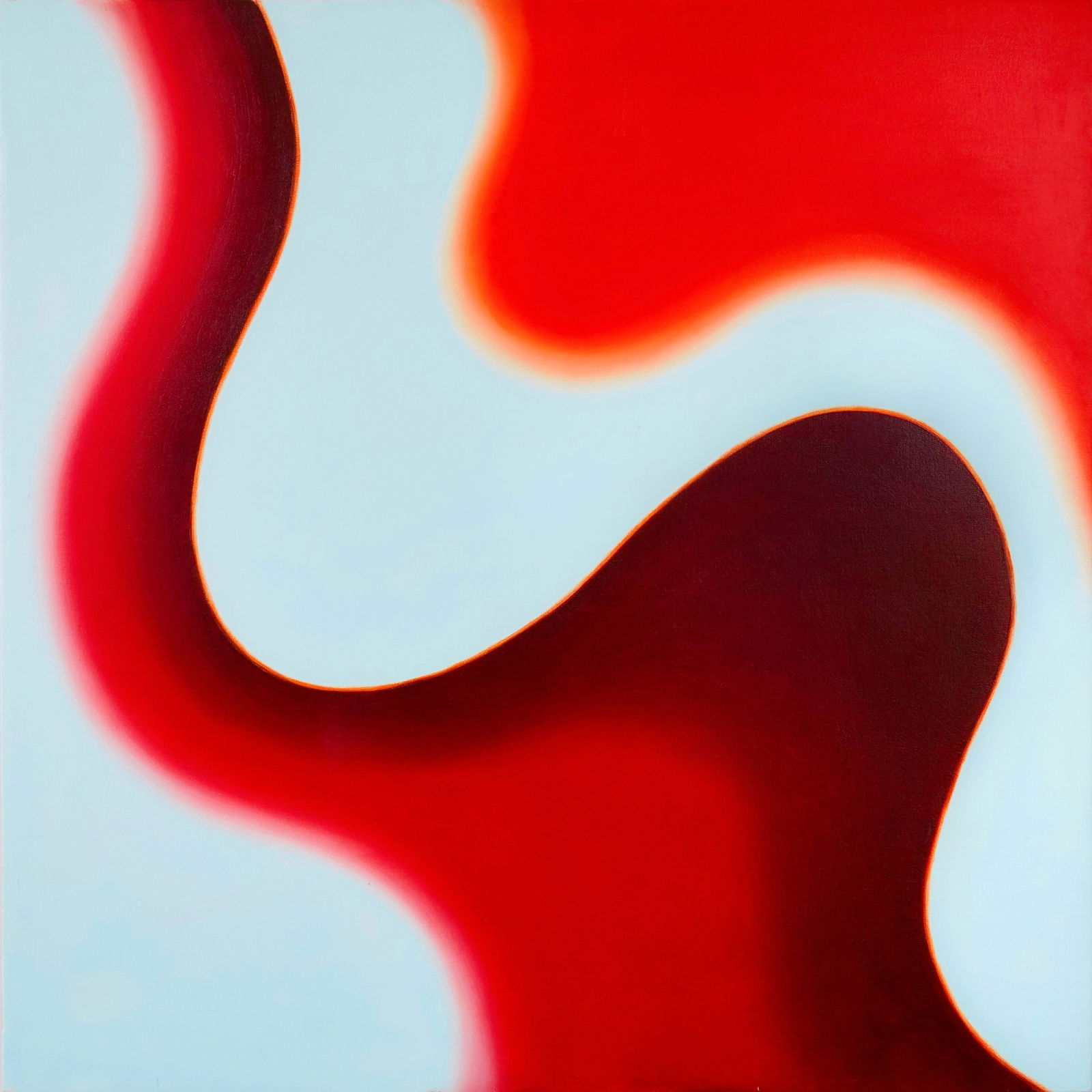 WOJCIECH FANGOR (1922-2015), ATTRIBUTED TO, OIL ON CANVAS: Signed (reverse) Canvas Size: 40 x 40 in (101.6 x 101.6 cm) This painting comes with a COA issued by Artemis Gallery. Wojciech Fangor was a pivotal figure in postwar Polish art and one of the earliest