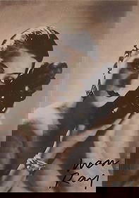 KIKI (ALICE PRIN) PORTRAIT, PHOTOGRAPHED BY MAN RAY: Description Artist: Man Ray (1890–1976) Title: Kiki (Alice Prin) with African Mask Materials: Gelatin silver print, mounted on board Signature: Signed “Man Ray” in black ink on the right sid