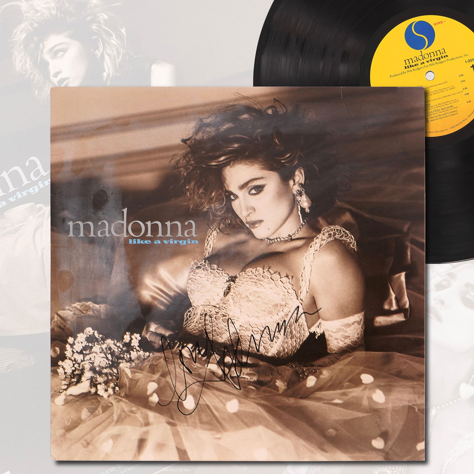 MADONNA SIGNED "LIKE A VIRGIN" LP ALBUM (1 of 6)