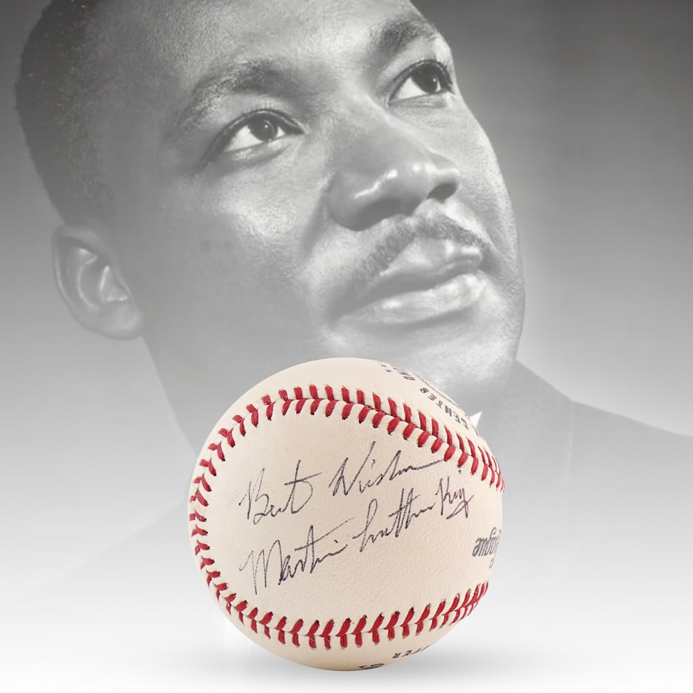 MARTIN LUTHER KING JR. SIGNED BASEBALL (1 of 3)
