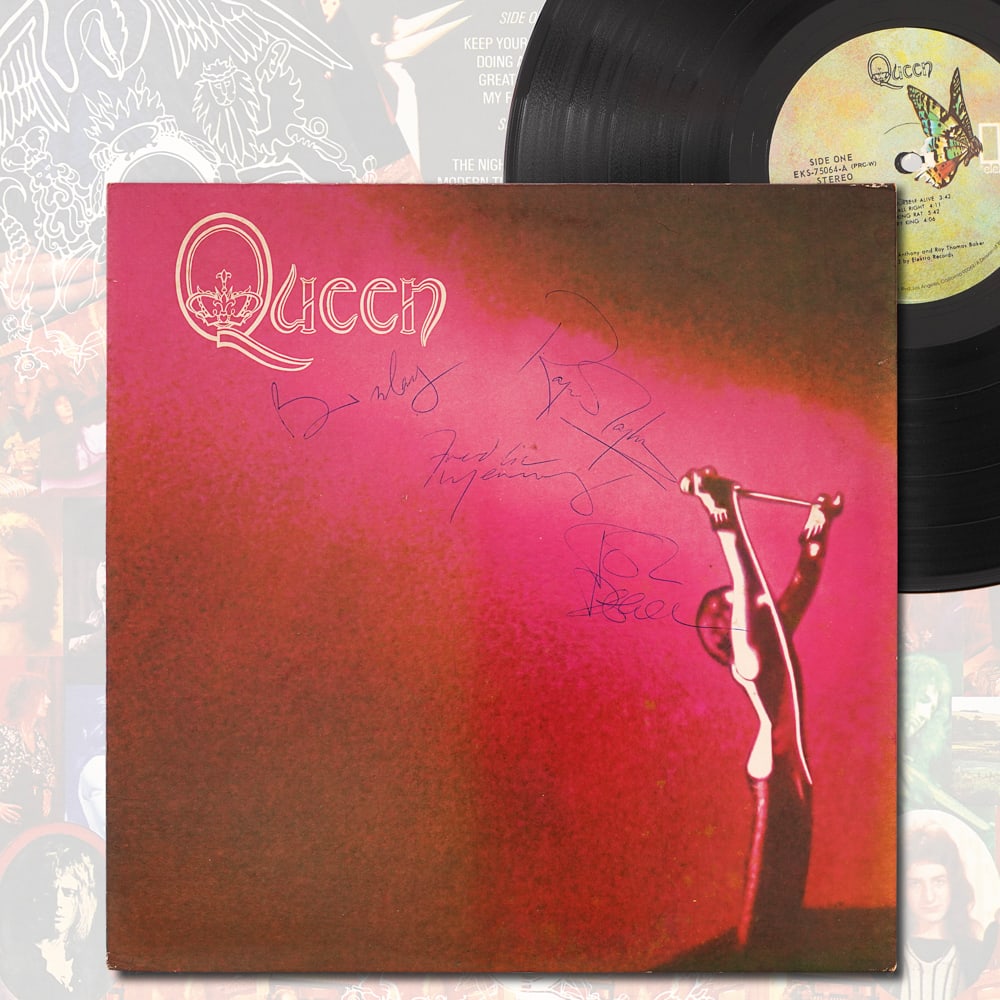 QUEEN FULLY SIGNED "QUEEN" VINYL ALBUM (1 of 5)