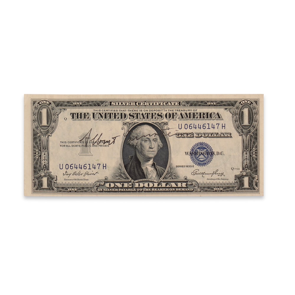 ALBERT EINSTEIN SIGNED 1935A $1 SILVER CERTIFICATE NOTE (1 of 2)