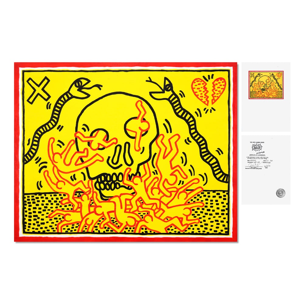 KEITH HARING (1958-1990), ACRYLIC ON CANVAS (1 of 2)