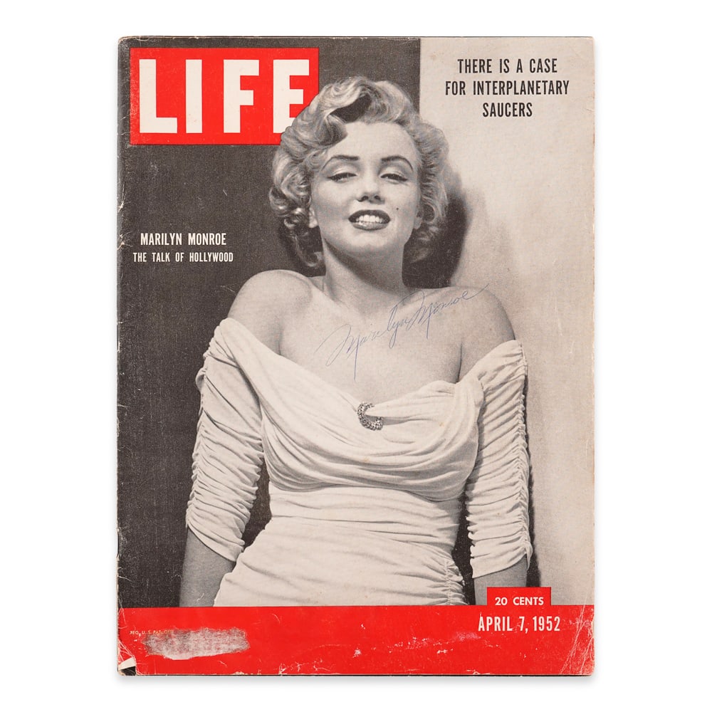 MARILYN MONROE SIGNED LIFE MAGAZINE, APRIL 7, 1952 (COVER SIGNED) (1 of 3)