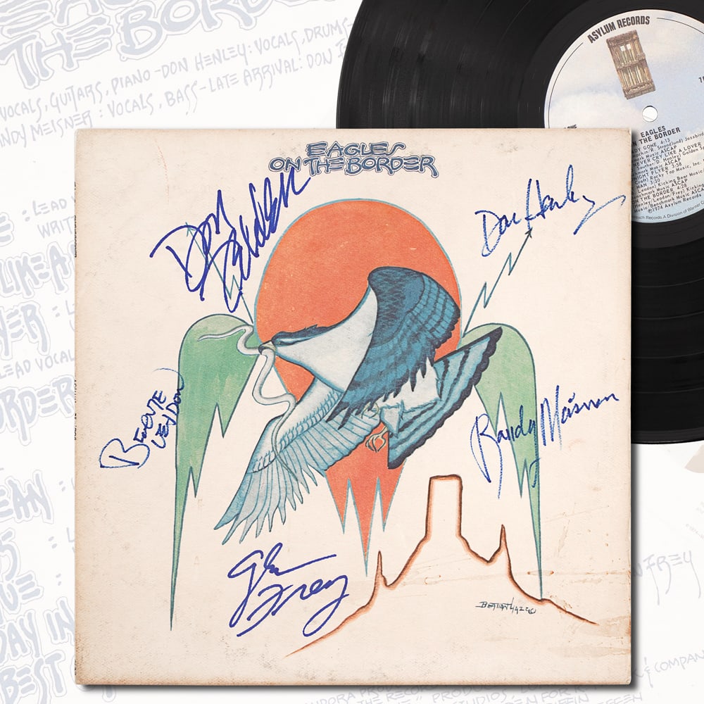 EAGLES SIGNED "ON THE BORDER" LP (1 of 6)