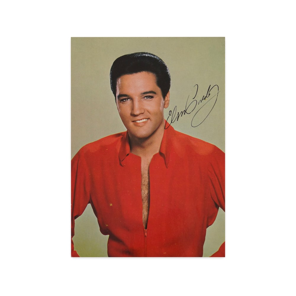 ELVIS PRESLEY SIGNED POSTCARD (1 of 2)