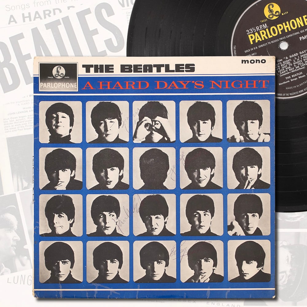 THE BEATLES FULLY SIGNED A HARD DAY'S NIGHT LP (1 of 5)
