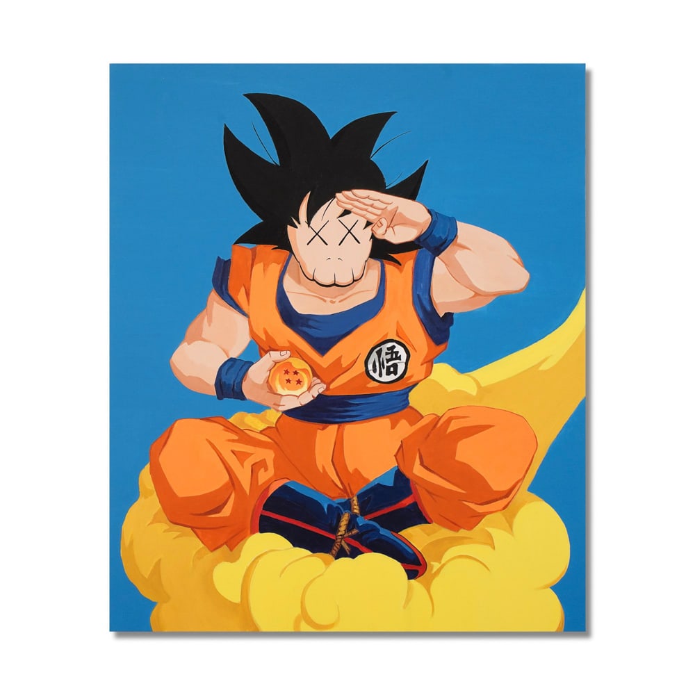 KAWS (B.1974), ACRYLIC ON CANVAS: Signed (verso) Image Dimensions: 29 7/8 x 35 7/8 in (76 x 91 cm) This painting comes with coa. KAWS is one of the most influential contemporary artists to emerge from the intersection of street cultur