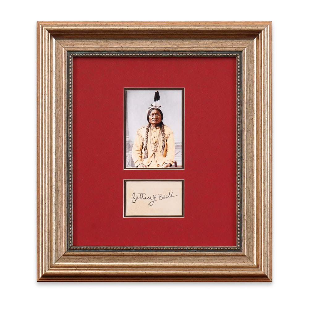 SITTING BULL SIGNED CUT (1 of 2)