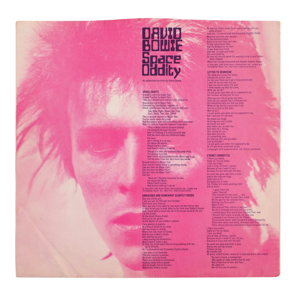 DAVID BOWIE SIGNED SPACE ODDITY LP - 3