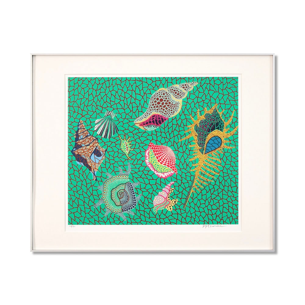 YAYOI KUSAMA (B.1929), SILKSCREEN PRINT: Signed (lower right) Image Dimensions: 21 1/4 x 18 7/8 in (54 x 48 cm) Framed Dimensions: 29 3/8 x 23 7/8 in (74.5 x 60.5 cm) Yayoi Kusama (b. 1929) stands as one of the most iconic and influential