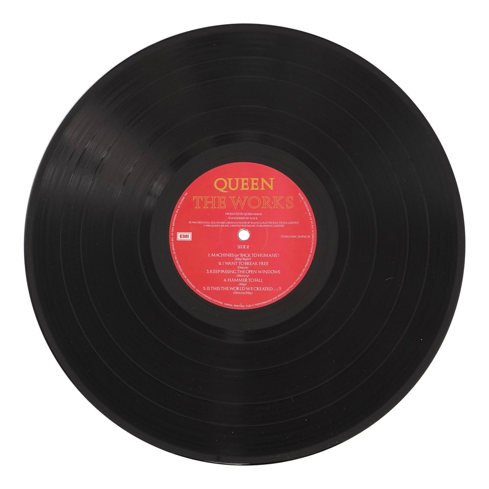 QUEEN FULLY SIGNED "THE WORKS" LP - 6