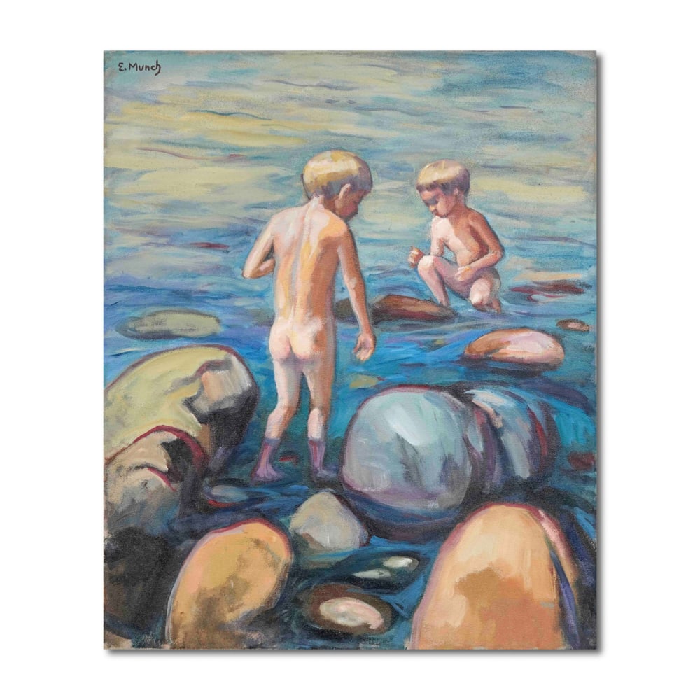 EDVARD MUNCH (1863-1944), OIL ON CANVAS: Signed (upper left) Image Dimensions: 73 x 60 cm (28 3/4 x 23 3/4 in) This painting comes with COA. Edvard Munch (1863-1944) was a pioneering figure of Norwegian Symbolism and Expressionism, whose