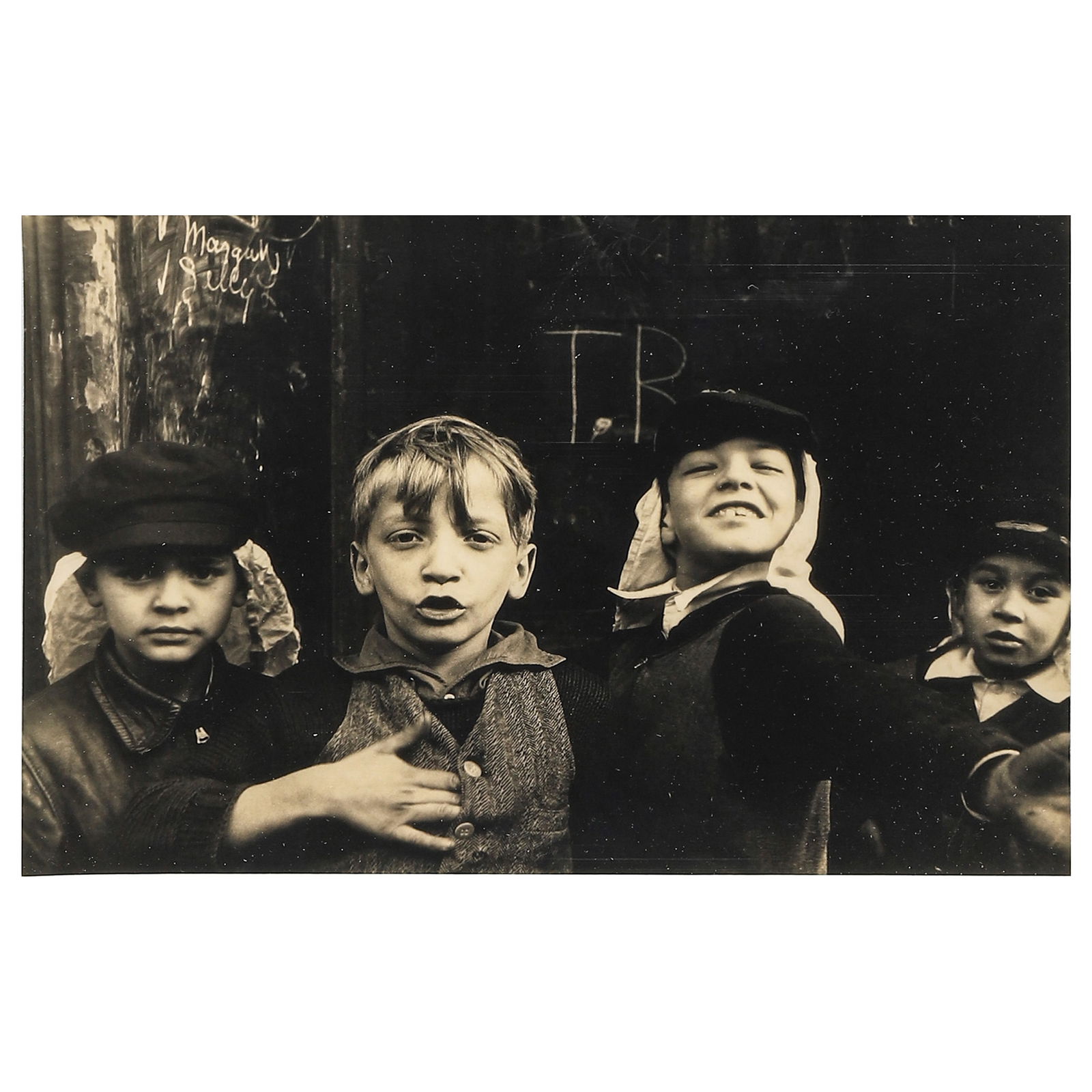 HELEN LEVITT (1913–2009)NEW YORK, C.: Artist HELEN LEVITT (1913–2009) Title NEW YORK, C. Material Gelatin silver print, mounted on board Signature Signed in pencil on the reverse Dimensions Photograph 6 9/16 × 9 3/4 in. (16.7 × 24.7 c