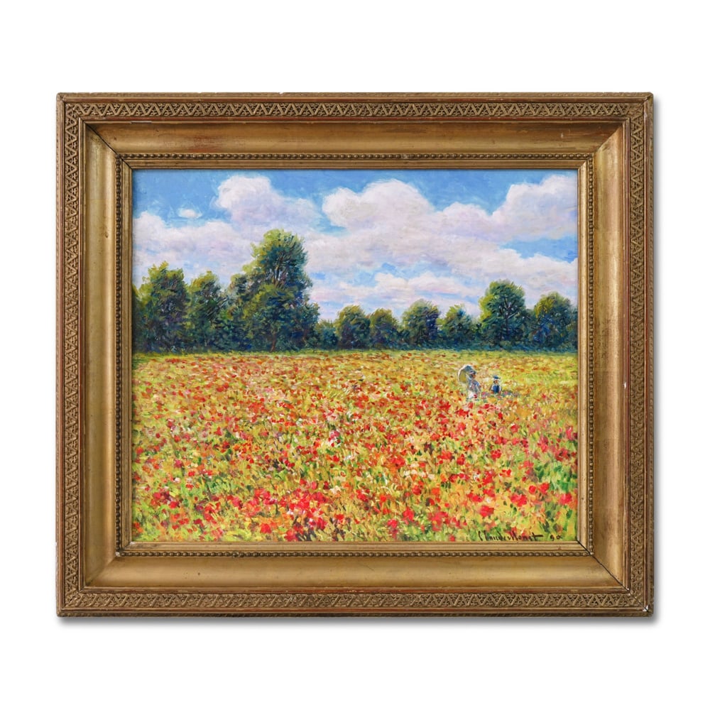 CLAUDE MONET (1840-1926), OIL ON CANVAS: Signed (lower right) Image Dimensions: 18 1/4 x 22 in (46.5 x 55.5 cm) Framed Dimensions: 28 3/8 x 24 3/4 in (72 x 63 cm) This painting comes with COA. Claude Monet, one of the founding figures of