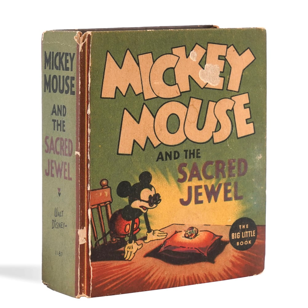 WALT DISNEY SIGNED "MICKEY MOUSE AND THE SACRED JEWEL" BIG LITTLE BOOK (1 of 4)