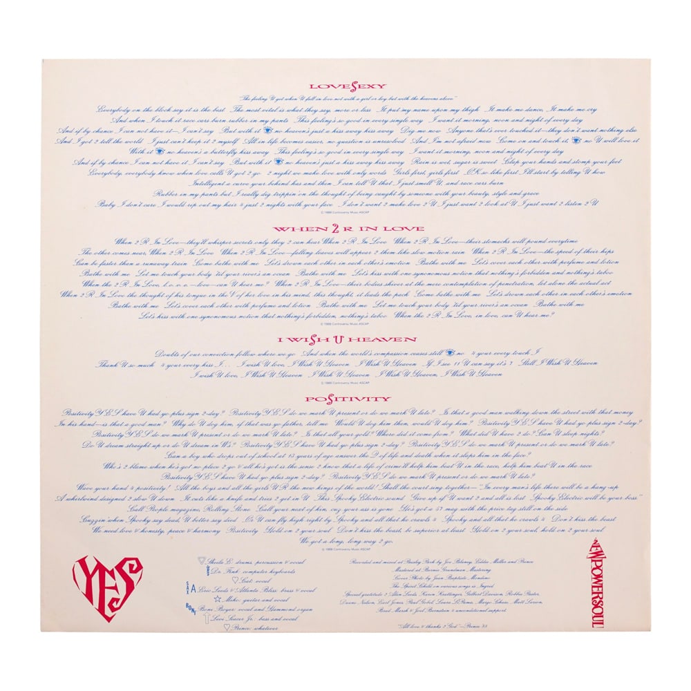 PRINCE SIGNED "LOVESEXY" LP - 3