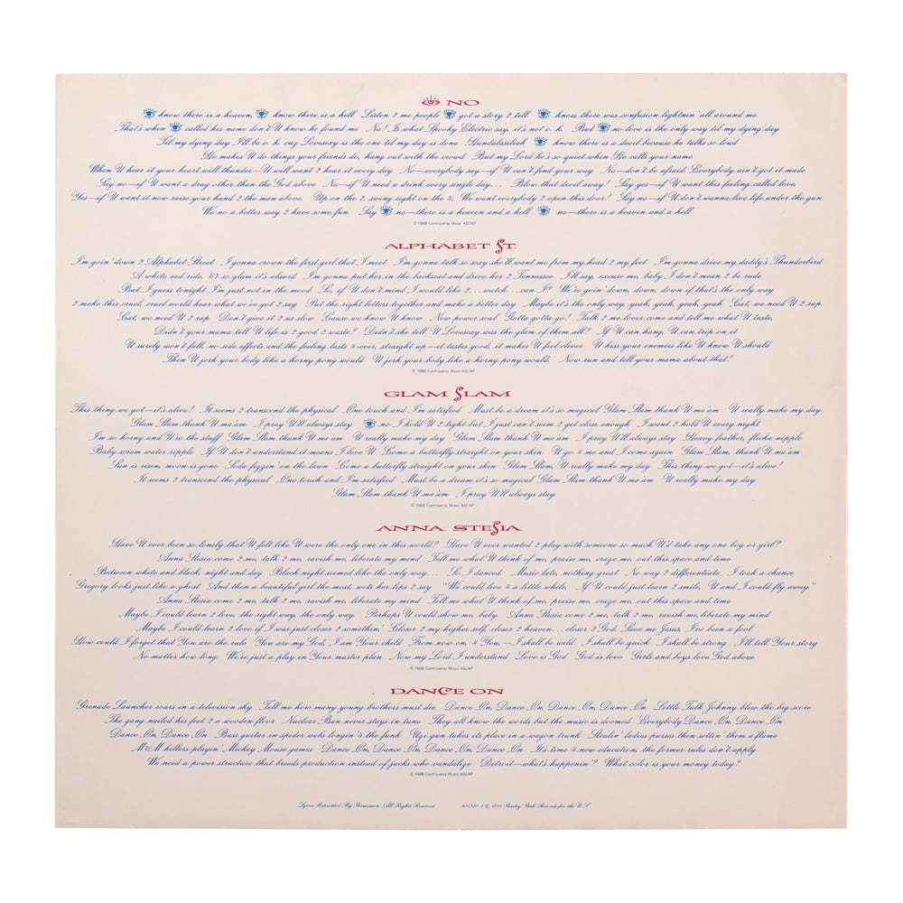 PRINCE SIGNED "LOVESEXY" LP - 4