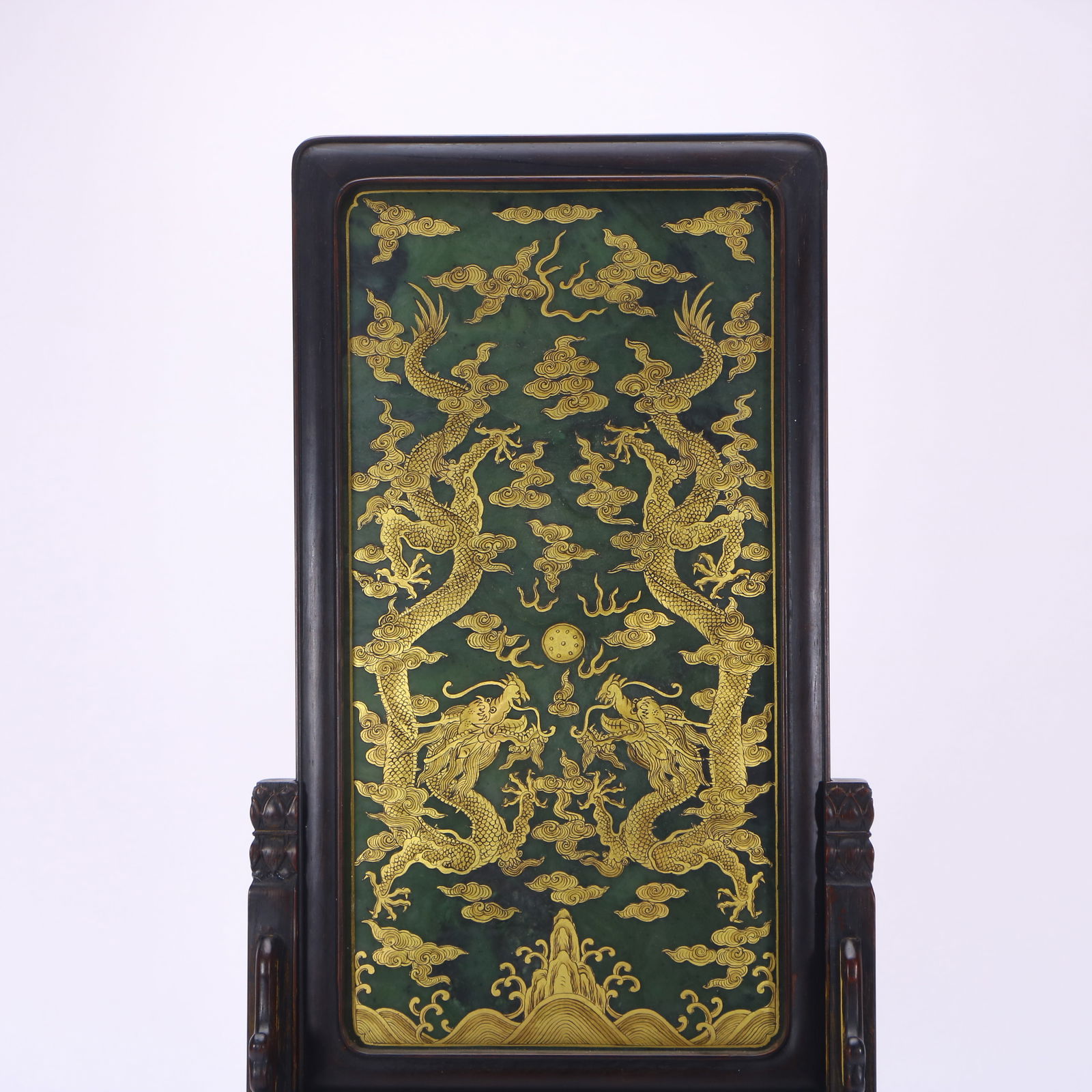 A Fine Qing Zitan-Frame Table Screen - 2