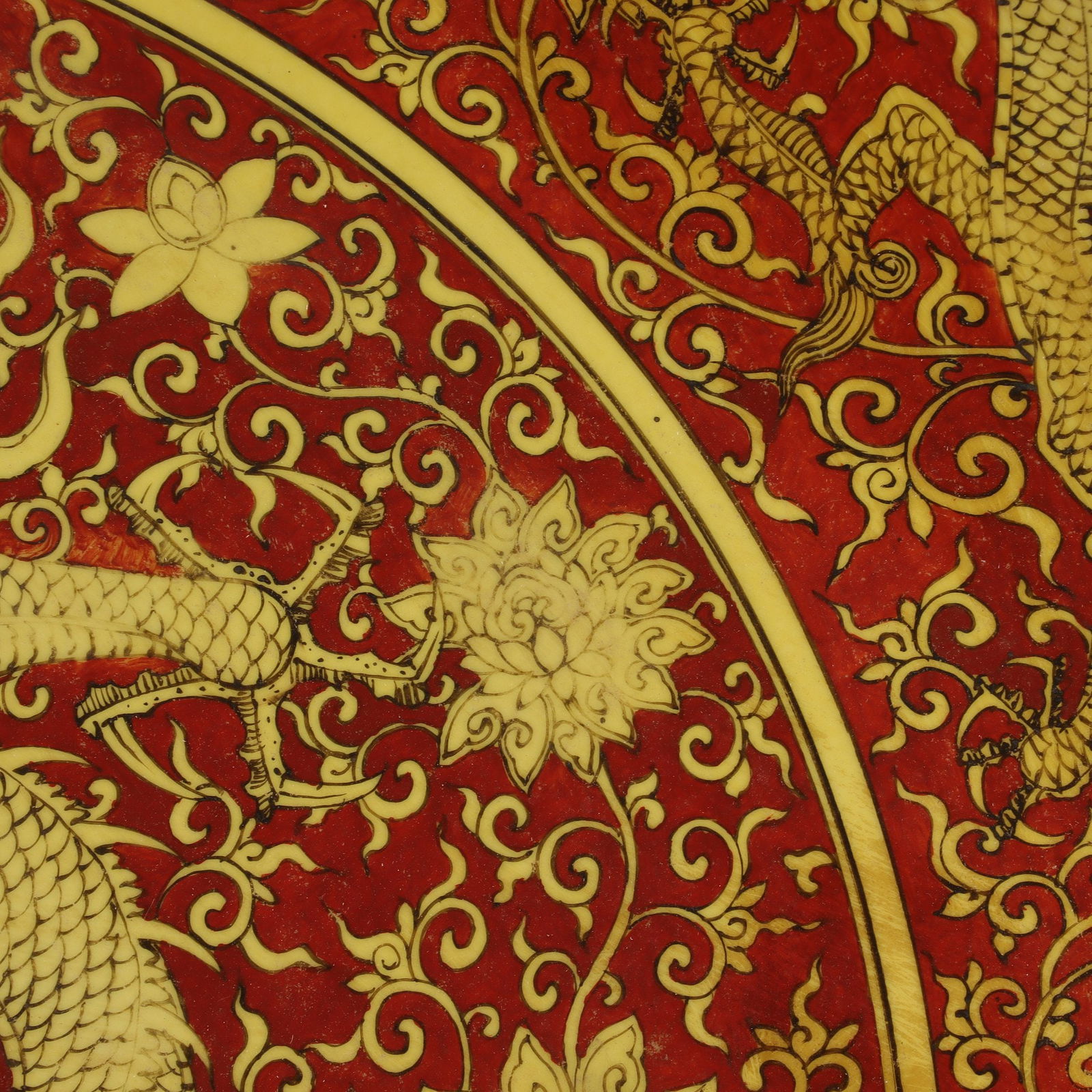 A Large Ming Dragon Charger - 7