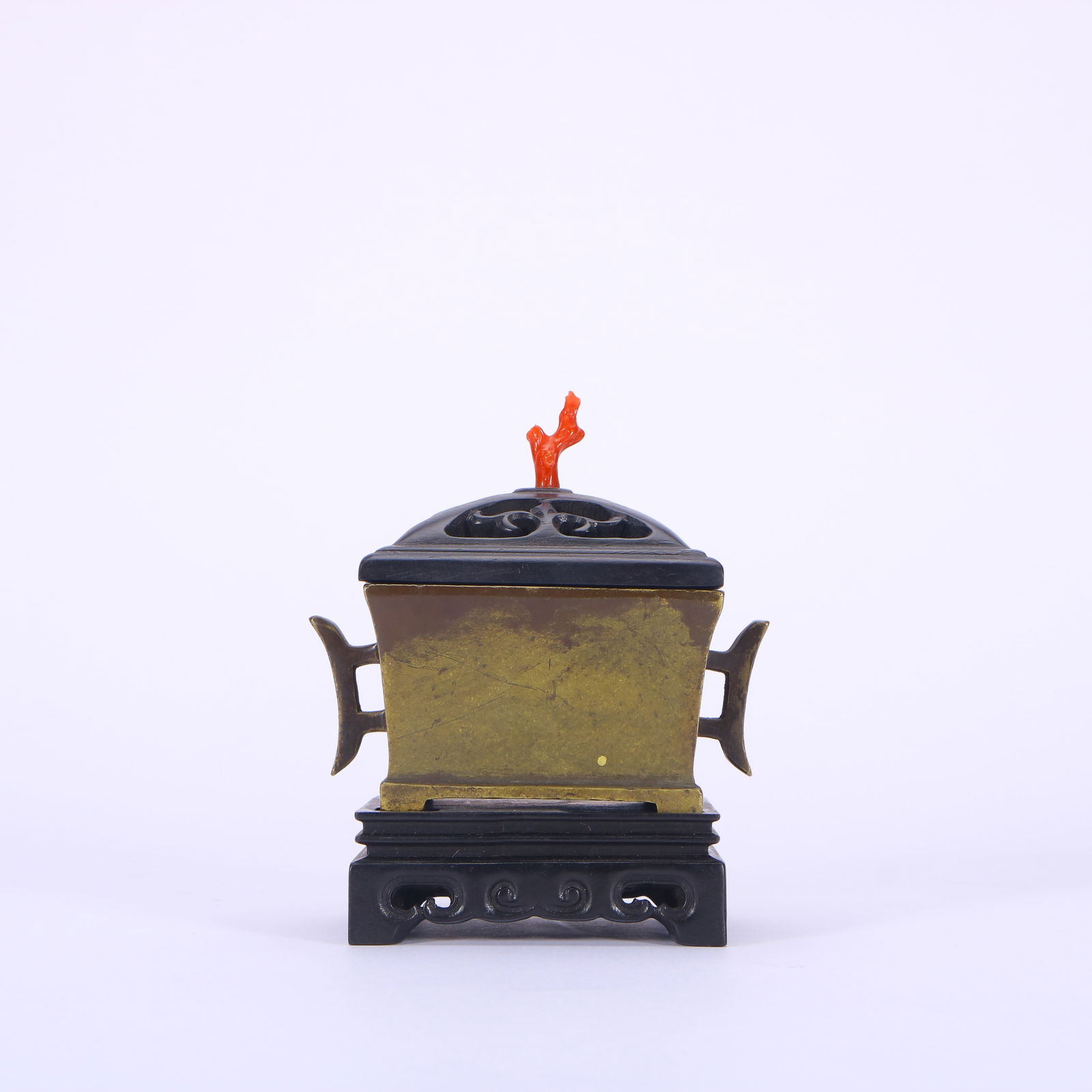 Qing Bronze Rectangular Censer - 3