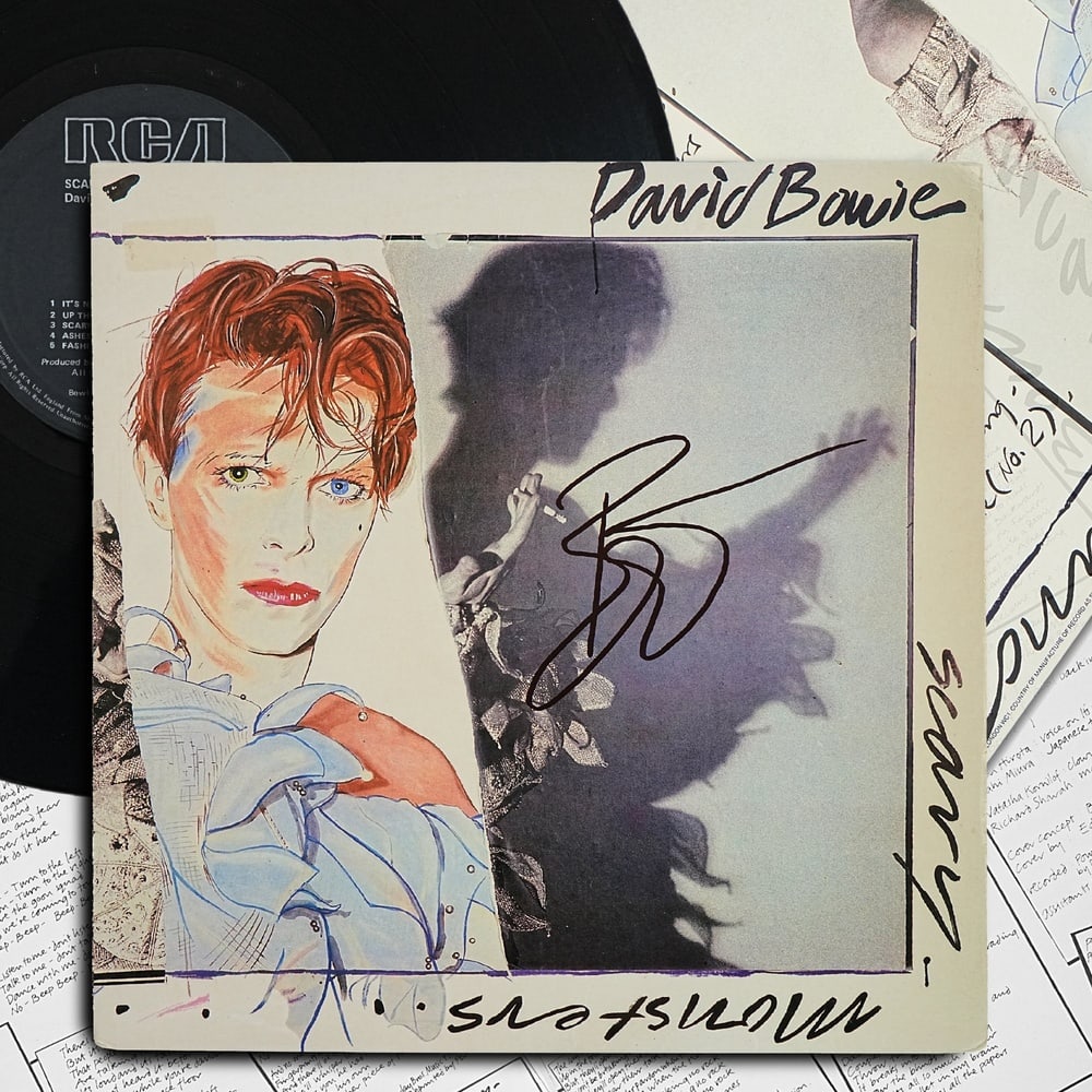 DAVID BOWIE SIGNED "SCARY MONSTERS (AND SUPER CREEPS)" LP, UK PRESSING (1 of 5)