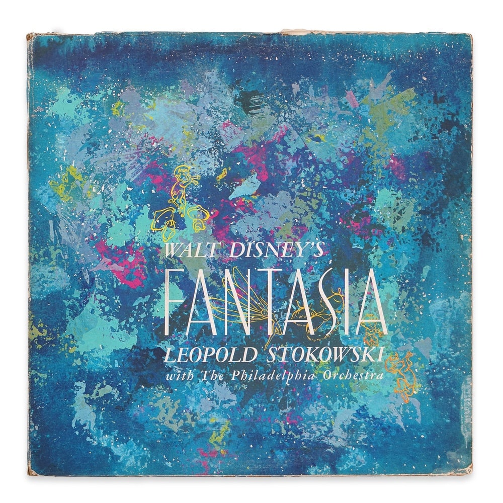 WALT DISNEY SIGNED THE BOOKLET FROM WALT DISNEY'S FANTASIA SOUNDTRACK ALBUM: 12 1/2 x 12 3/8 in (31.7 x 31.5 cm) Provenance and Authentication: This collectible has undergone a rigorous forensic evaluation. The signatures were carefully analyzed across multiple criteria, inclu