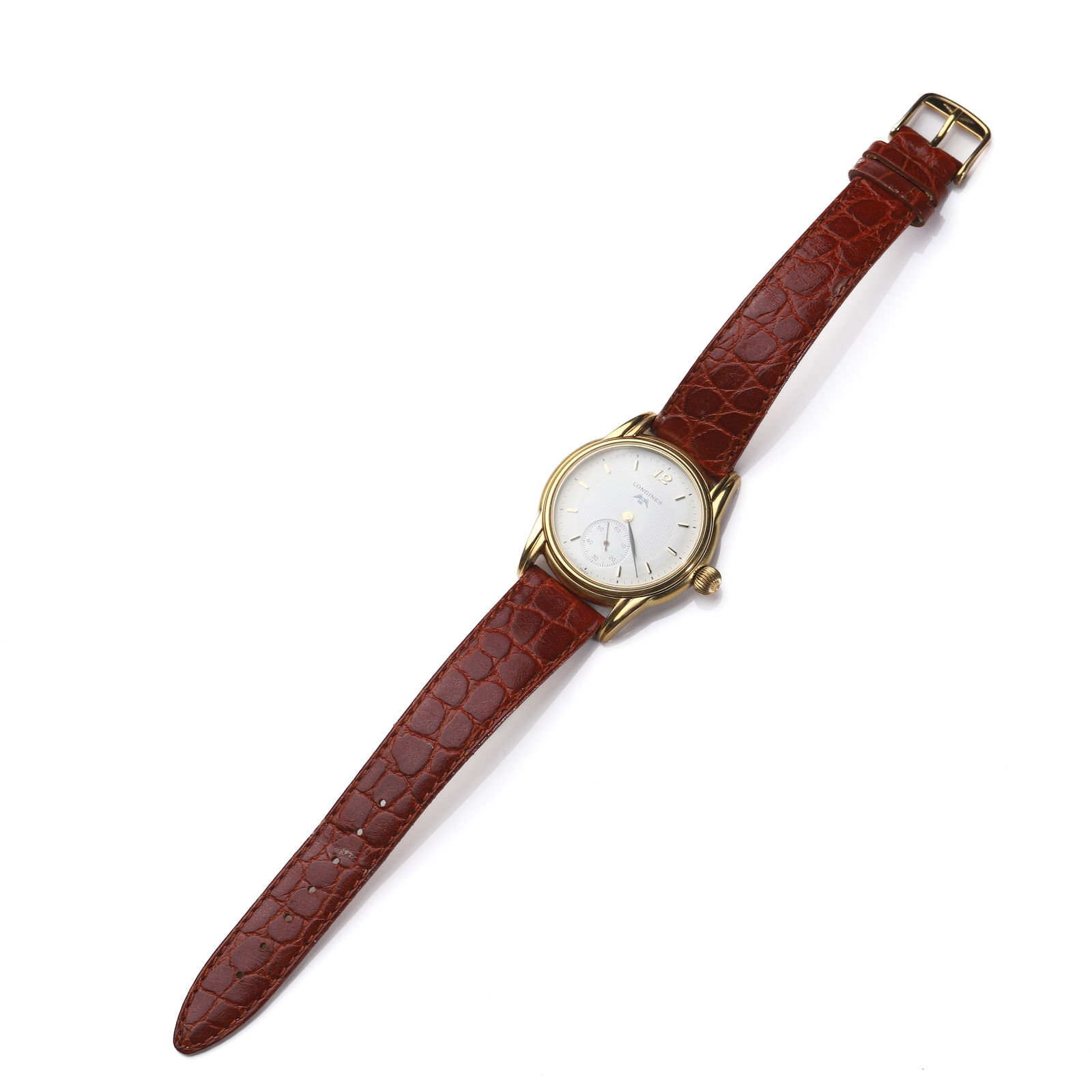 LONGINES GOLD WRISTWATCH WITH SMALL SECONDS - 3