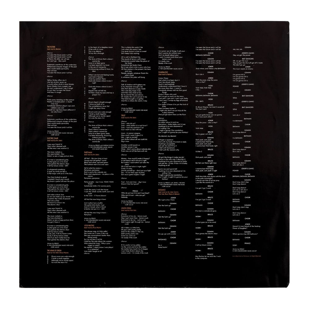 PRINCE SIGNED BATMAN LP - 3