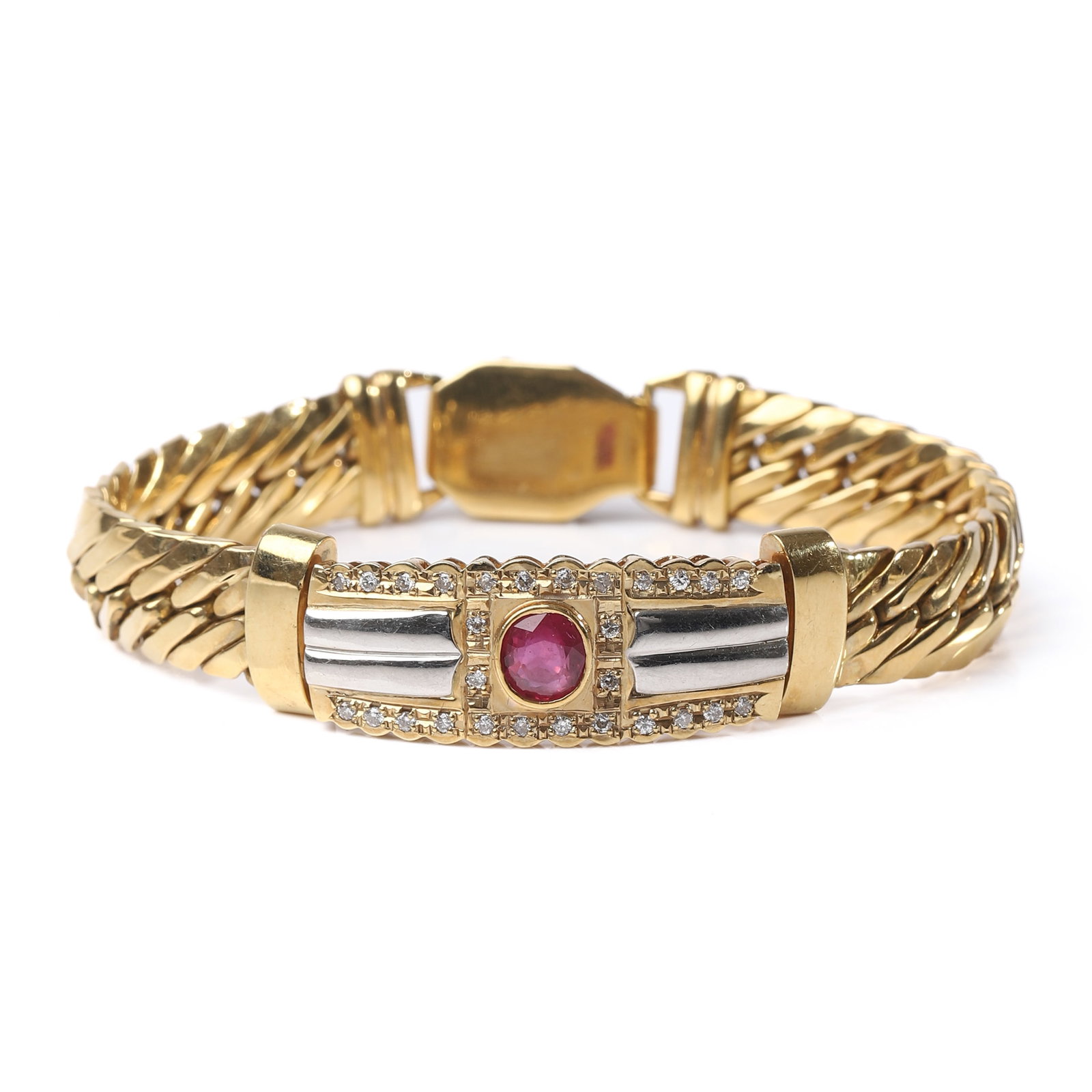 GOLD BRACELET WITH RUBY AND DIAMONDS (1 of 7)
